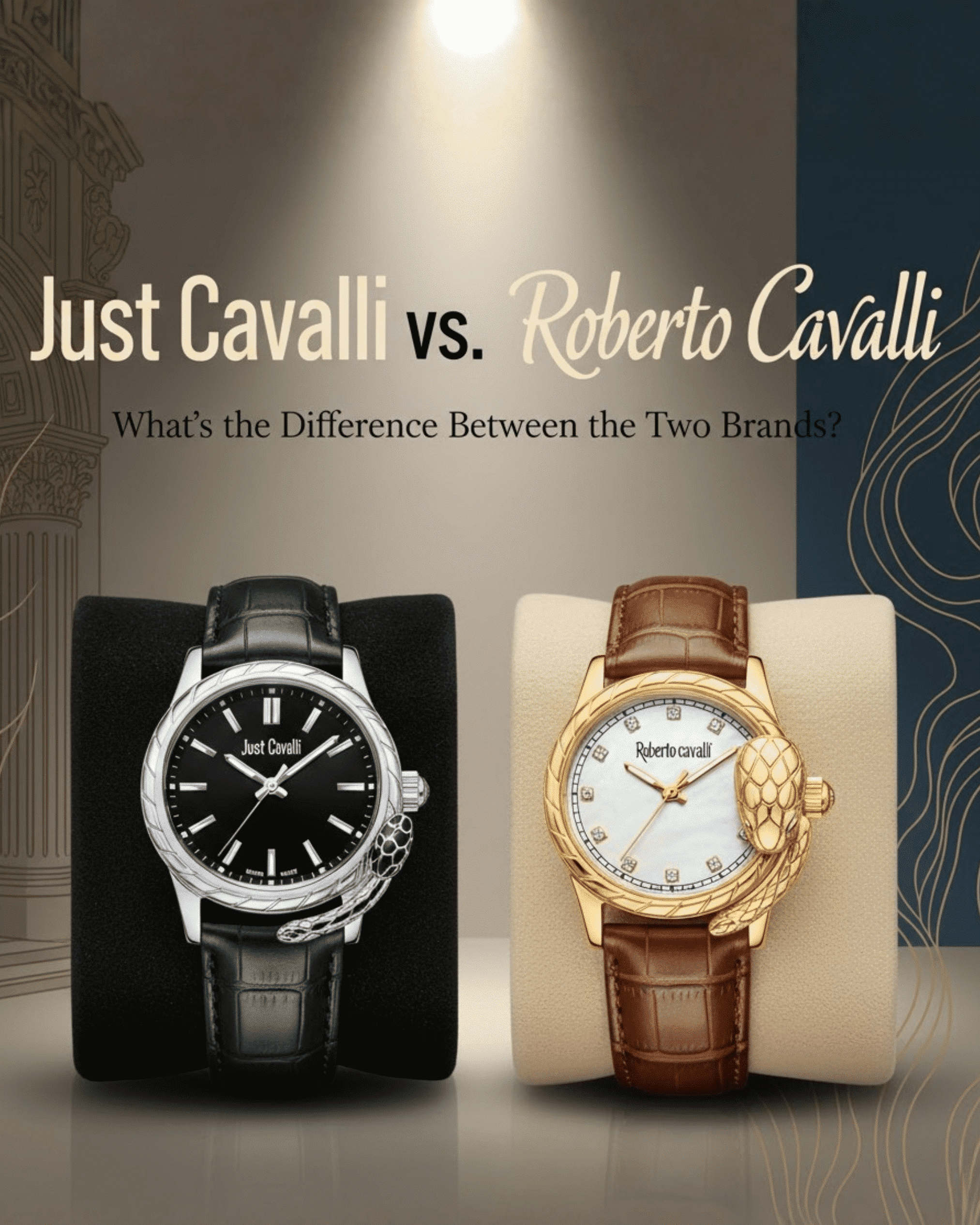 Authentic Silver Just Cavalli Watch Designer Just Cavalli Snake Watches – Official Serpent Collection main image 4