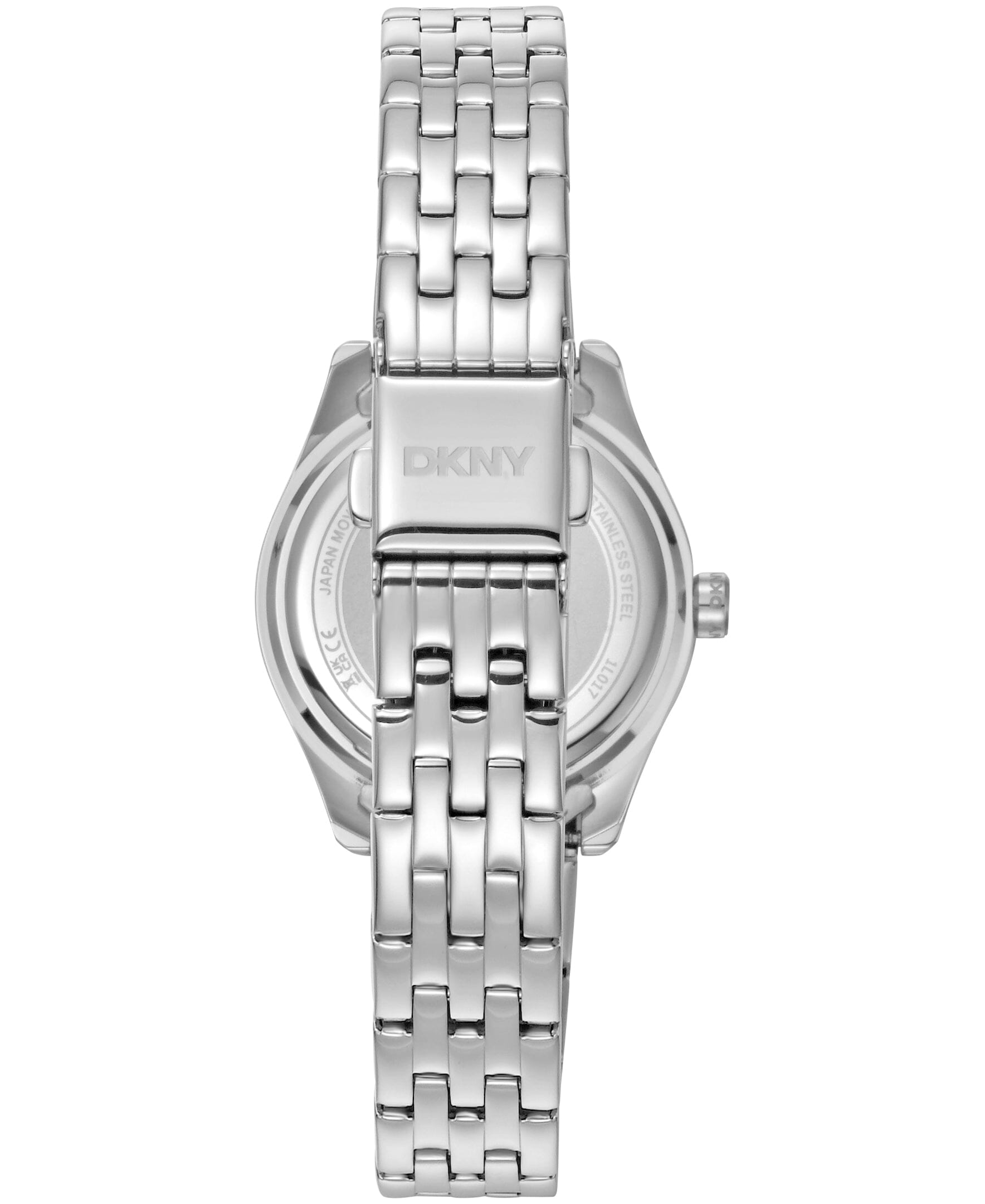 DK1L017M1045 DKNY Women's Fluted Bezel Stainless Steel Bracelet Watch 30mm Watches DKNY