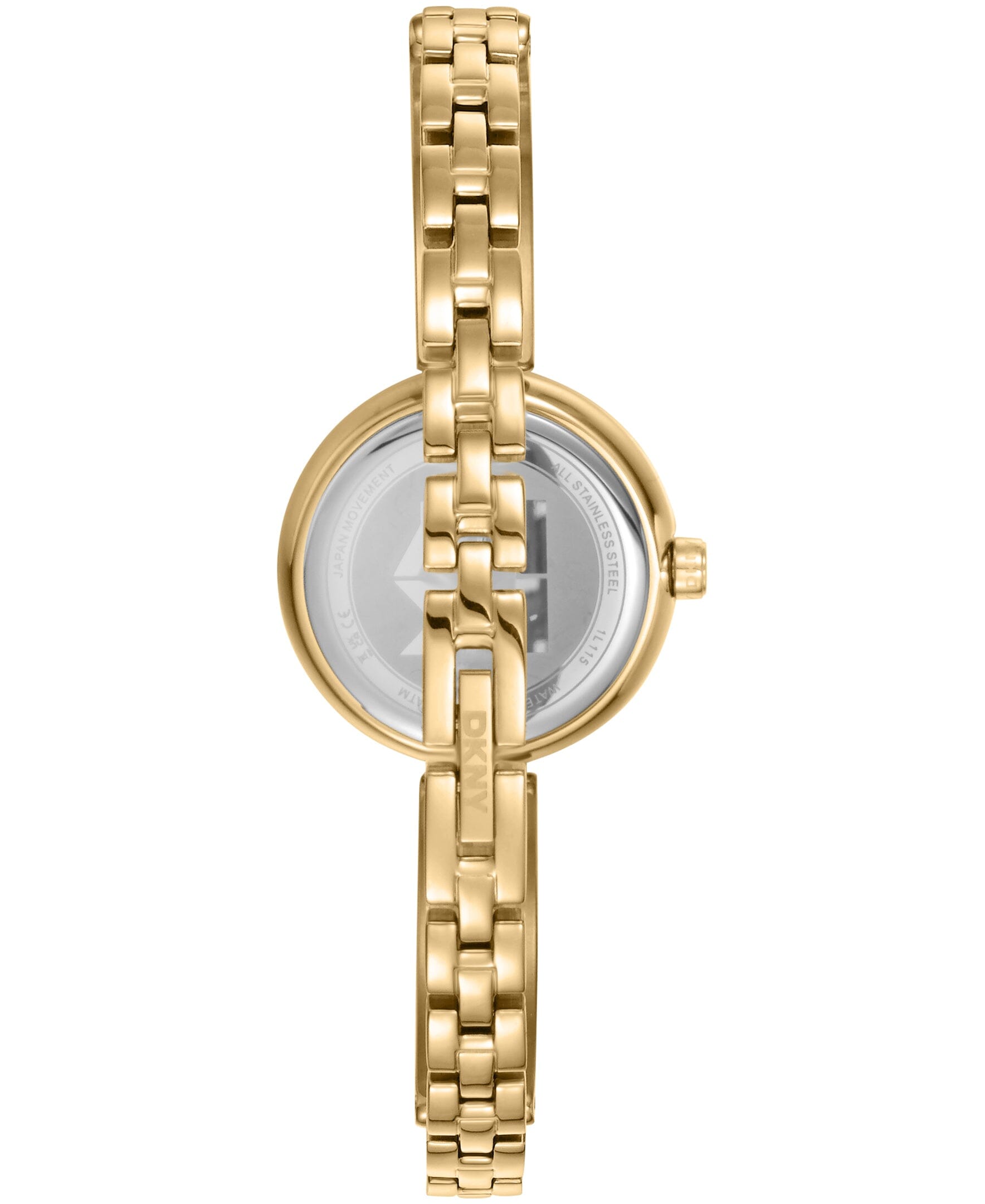 DK1L115M0225 DKNY Women's Gold-Tone Stainless Steel Crystal Accented Jewelry Bracelet Watch 26mm Watches DKNY
