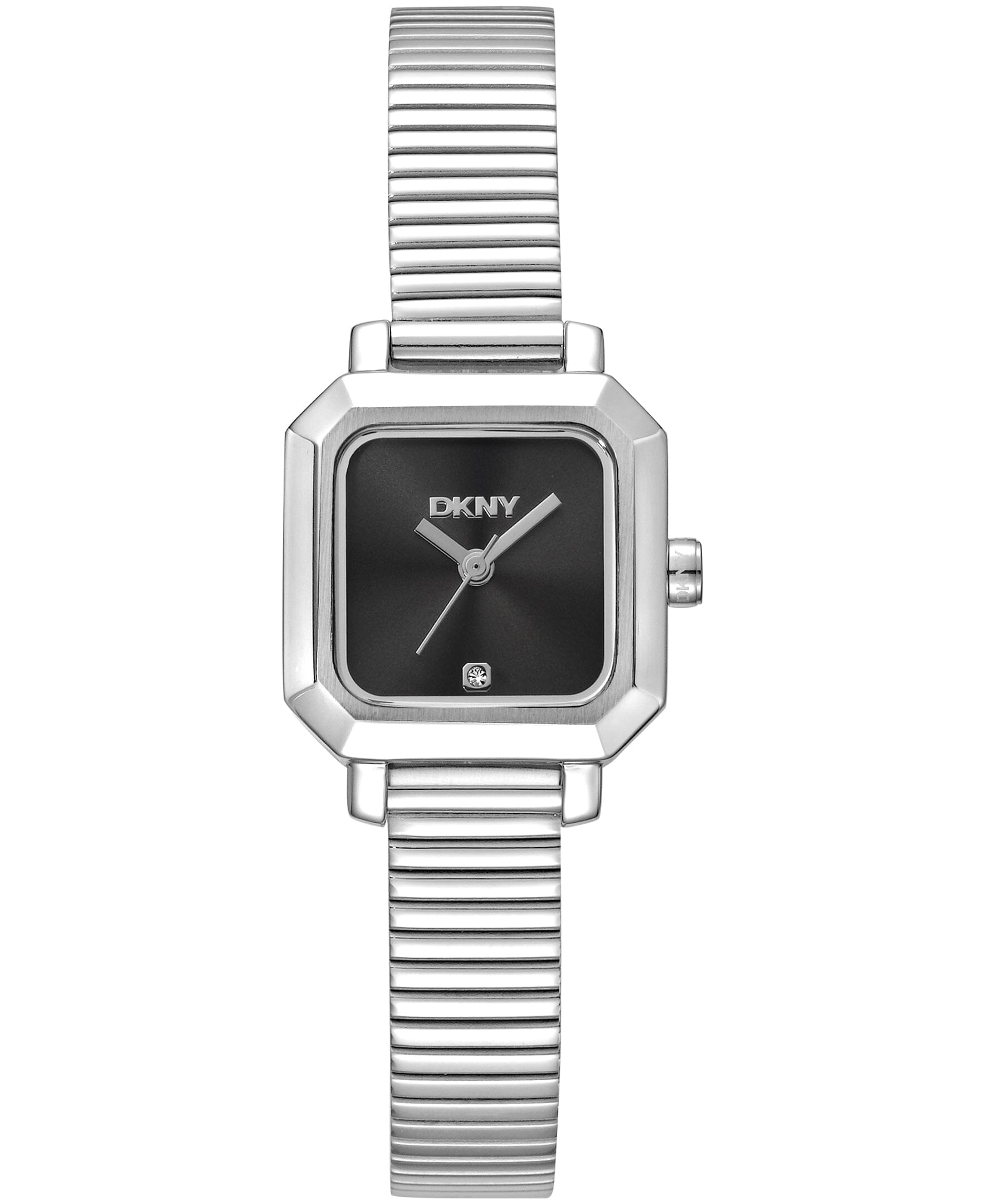 dkny handschuhe DKNY Women's Black Dial Stainless Steel Tubogas Bracelet Watch, 22mm
