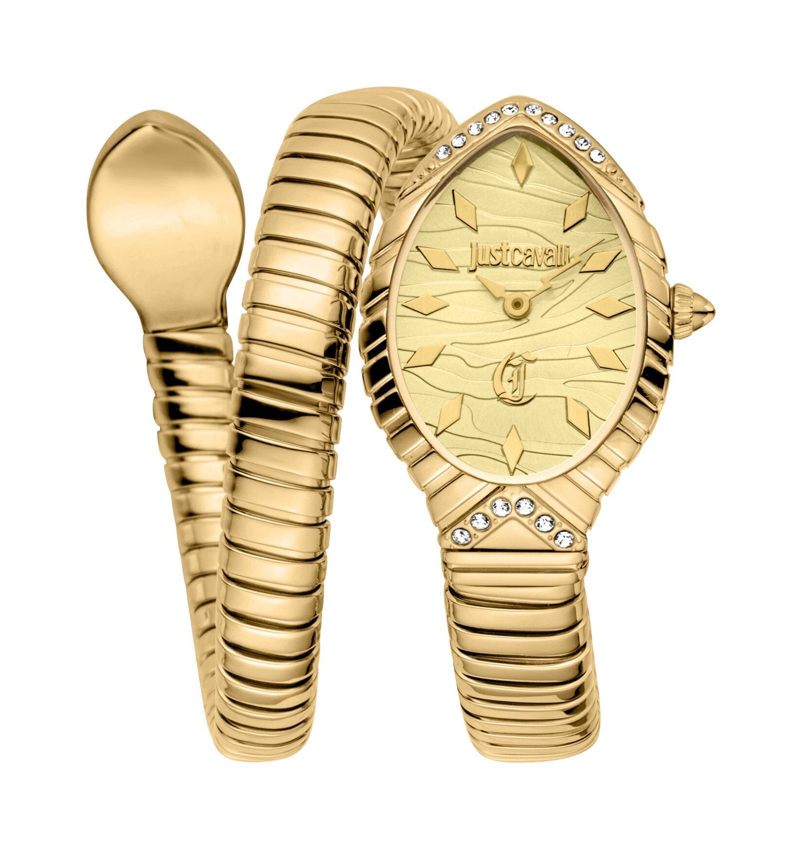 Just Cavalli Women’s Gold Stainless Steel Snake Watch with Gold-tone dial Just Cavalli