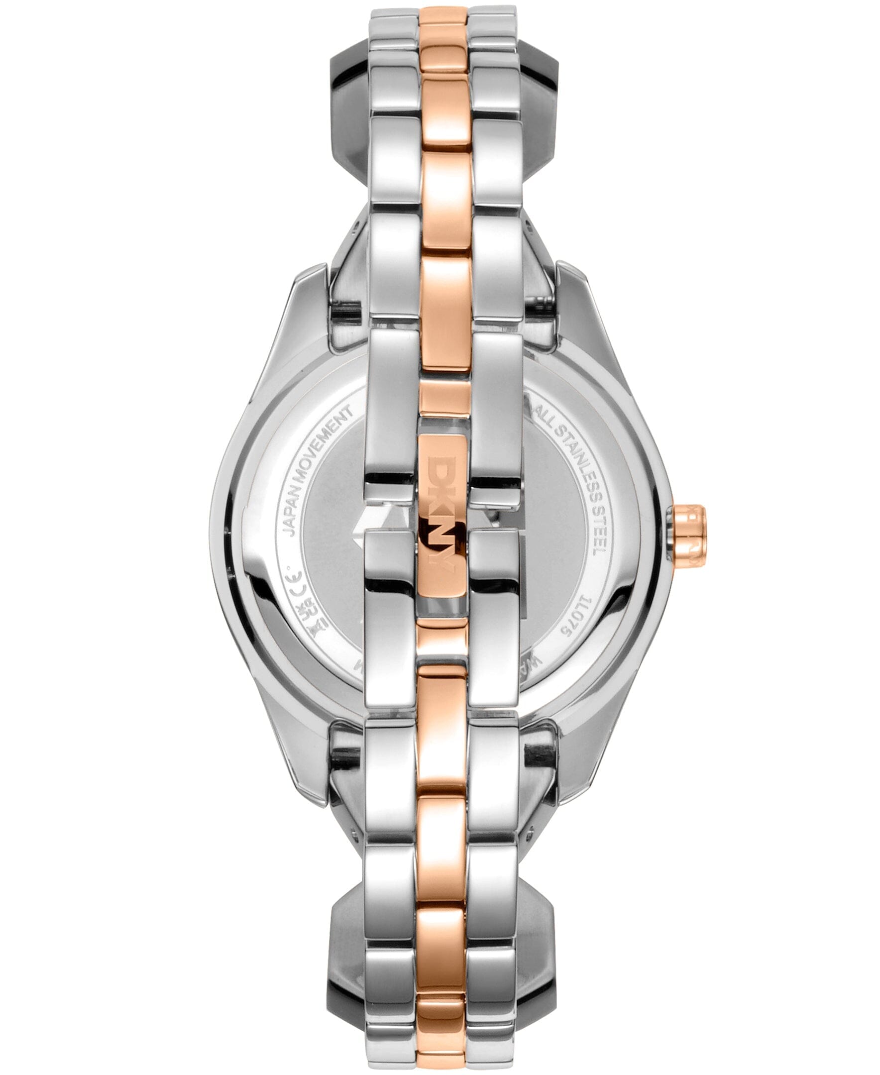 LOGO Astoria Midi Glitz Two Tone Silver & Rose Gold Women's Watch DKNY