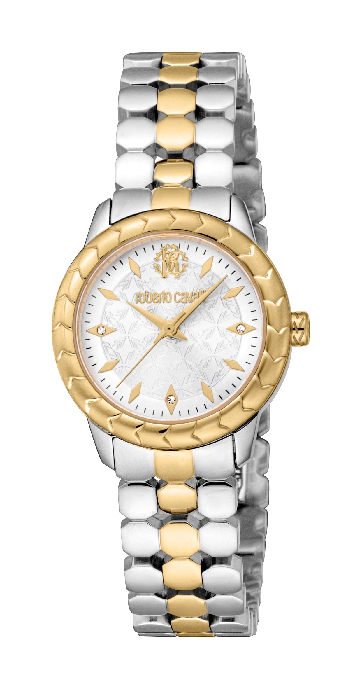 Women's Roberto Cavalli Mini Two Tone Silver & Gold Quartz Watch Roberto Cavalli