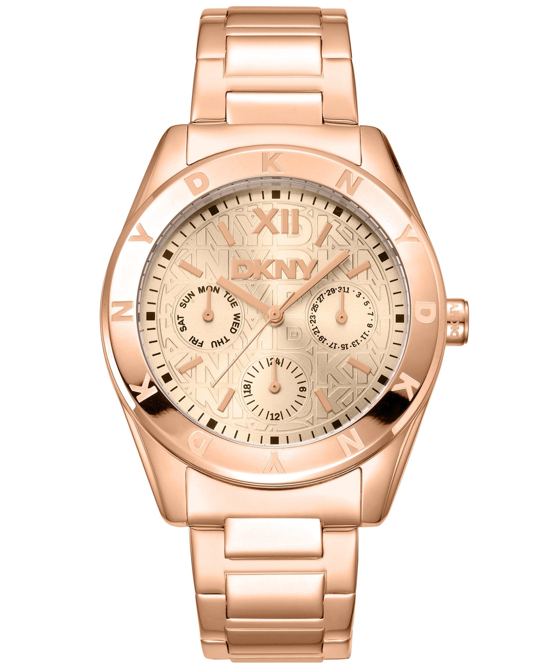 ACTIVE Chambers Multi Function Rose Gold Womens Watch DKNY 
