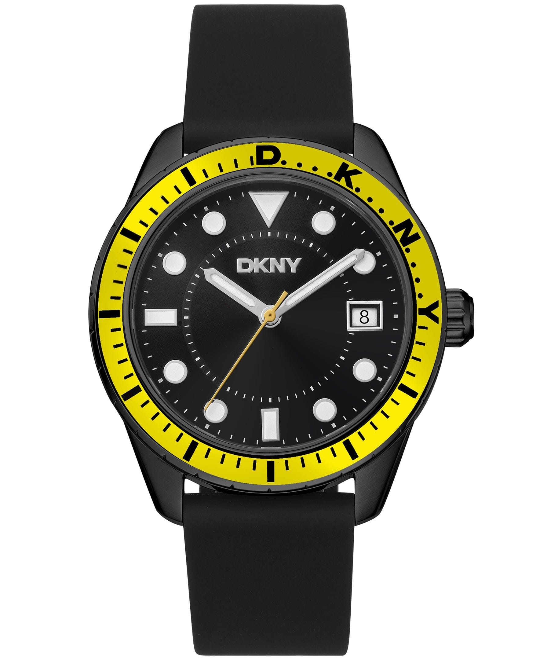 ACTIVE Crosby Sport Black Silicone Strap Men's Watch DKNY 