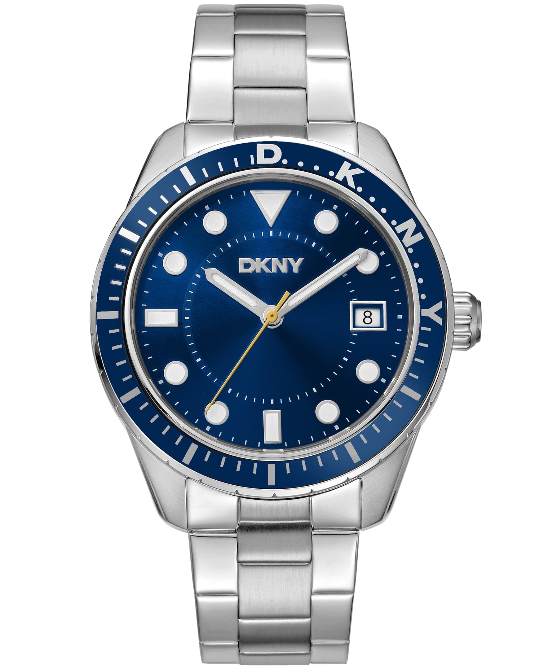 ACTIVE Crosby Sport Dark Blue Dial Silver Men's Watch DKNY 