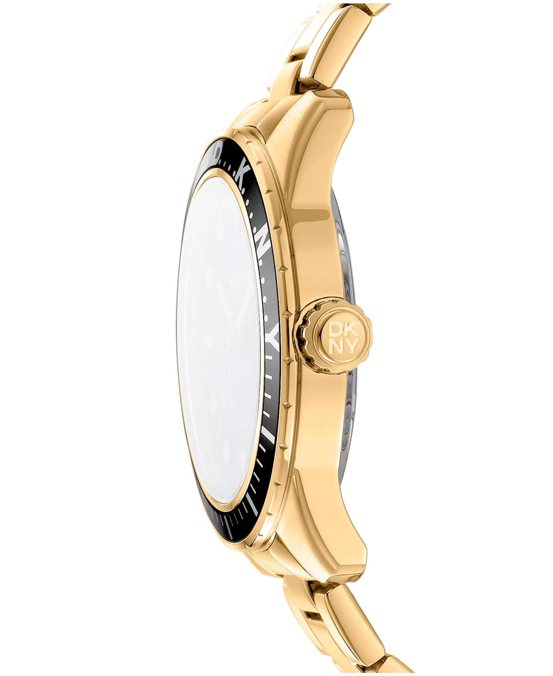 ACTIVE Crosby Sport Stainless Steel Black Dial Gold Men's Watch DKNY 