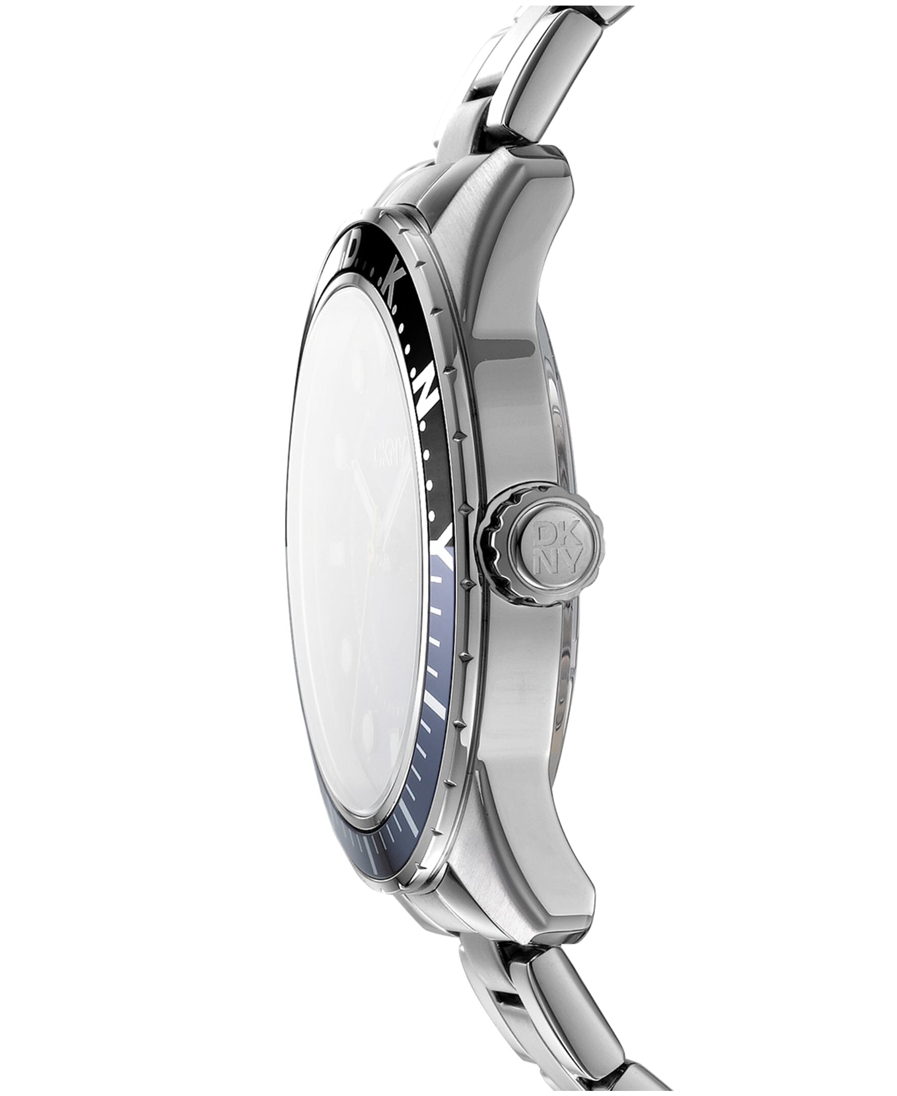 ACTIVE Crosby Sport Stainless Steel Black Dial Silver Men's Watch DKNY 
