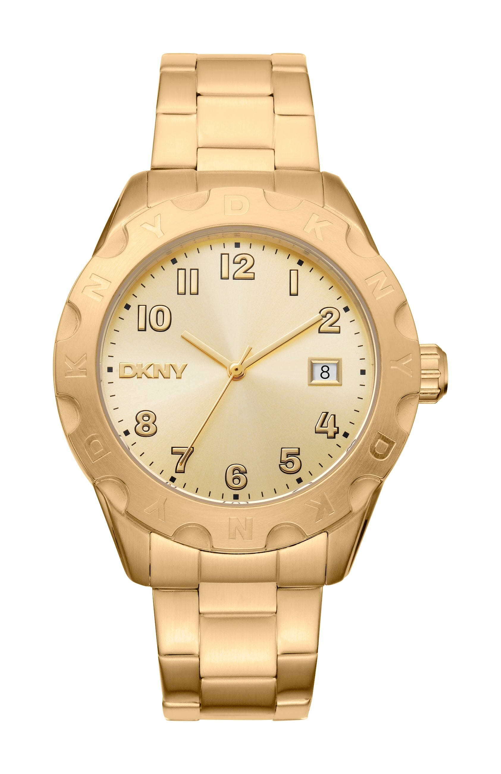 DK1G046M0065 DKNY Men's Champagne Dial Gold Watch 42mm Watches DKNY 