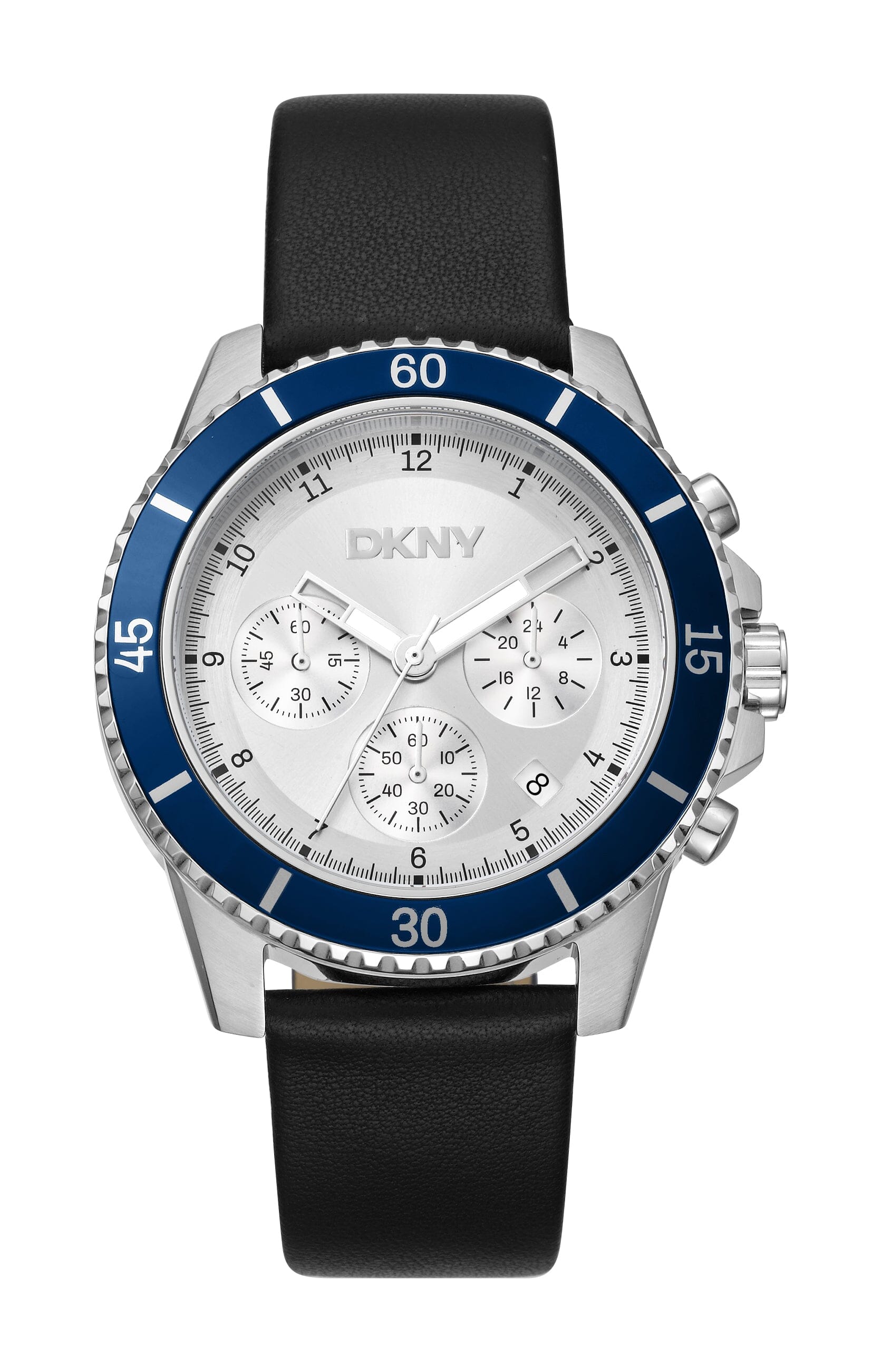 DK1G072L0025 DKNY Men's Silver Dial Chronograph Stainless Steel Watch 42mm Watches DKNY 