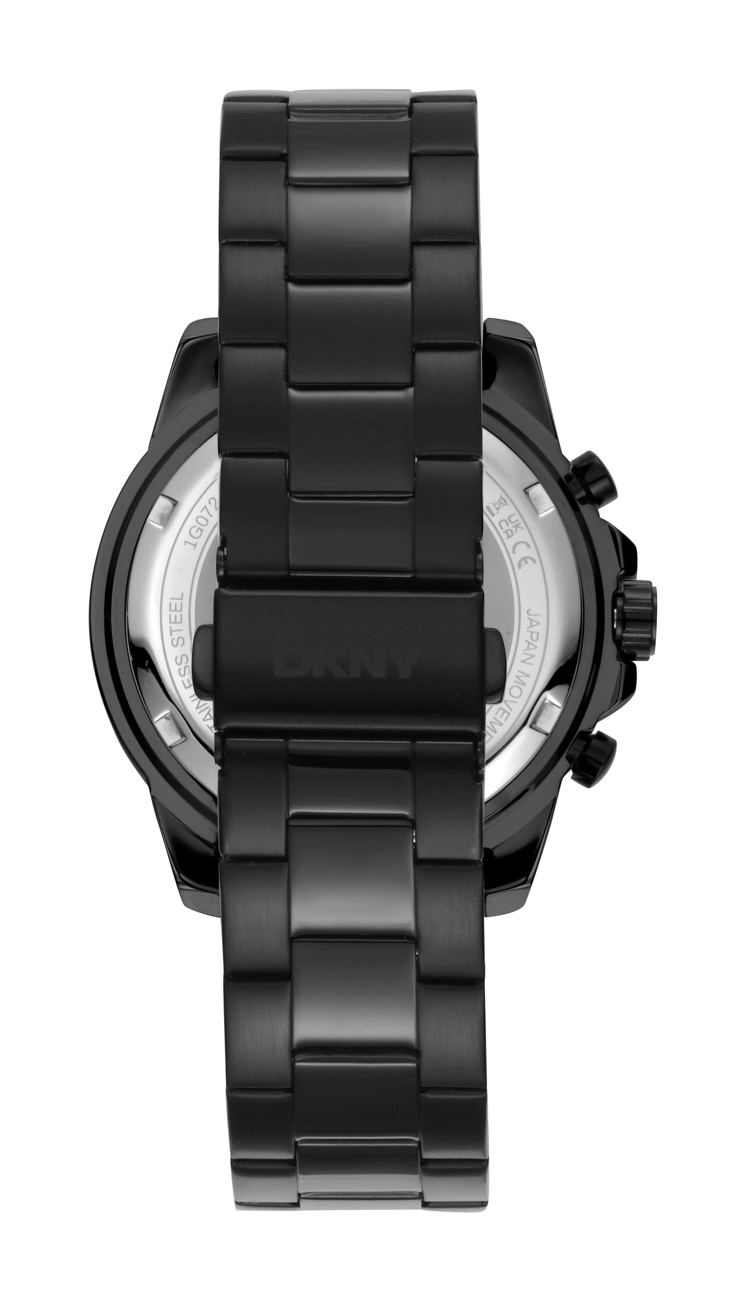 DK1G072M0055 DKNY Men's Black Chronograph Stainless Steel Watch 42mm Watches DKNY 