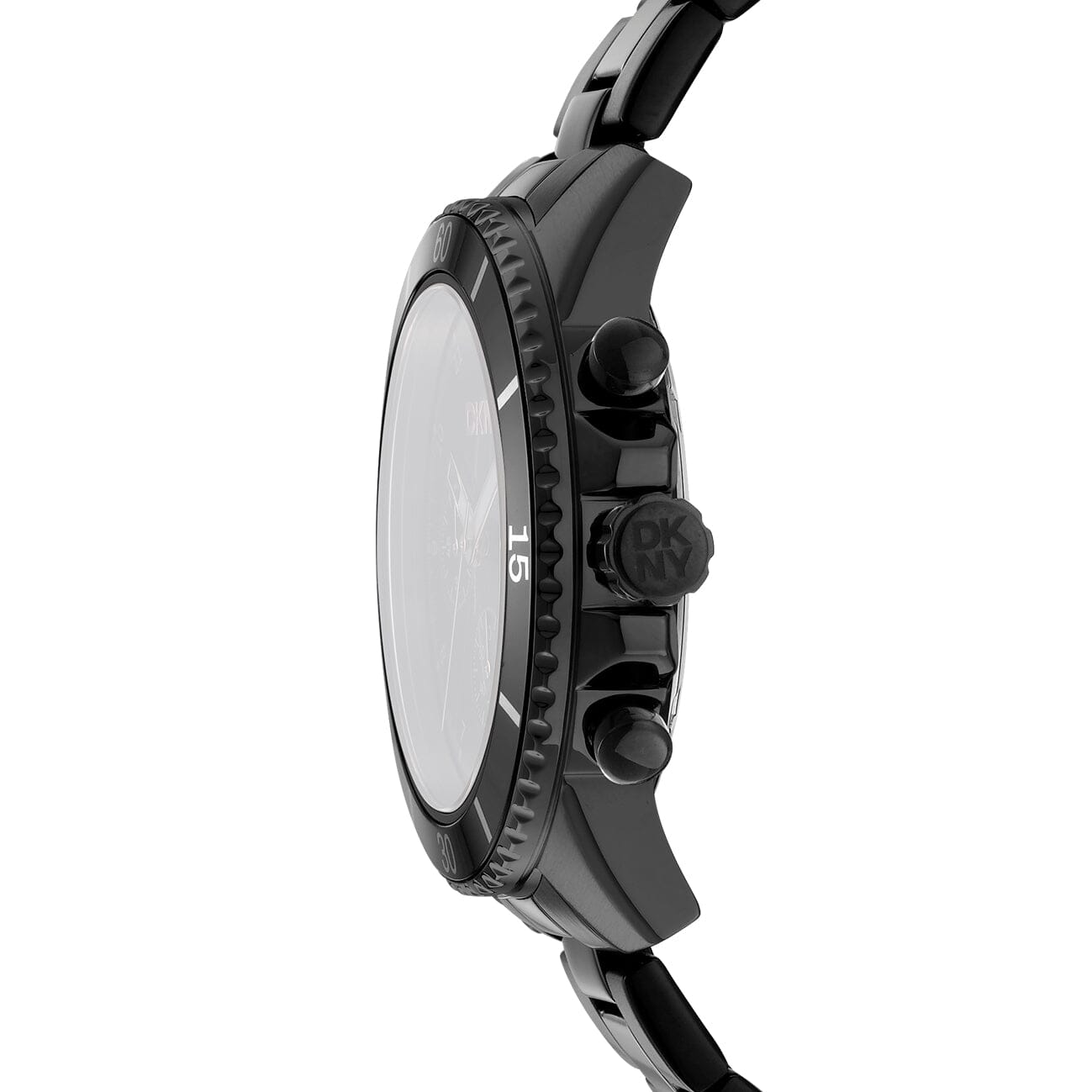 DK1G072M0055 DKNY Men's Black Chronograph Stainless Steel Watch 42mm Watches DKNY 