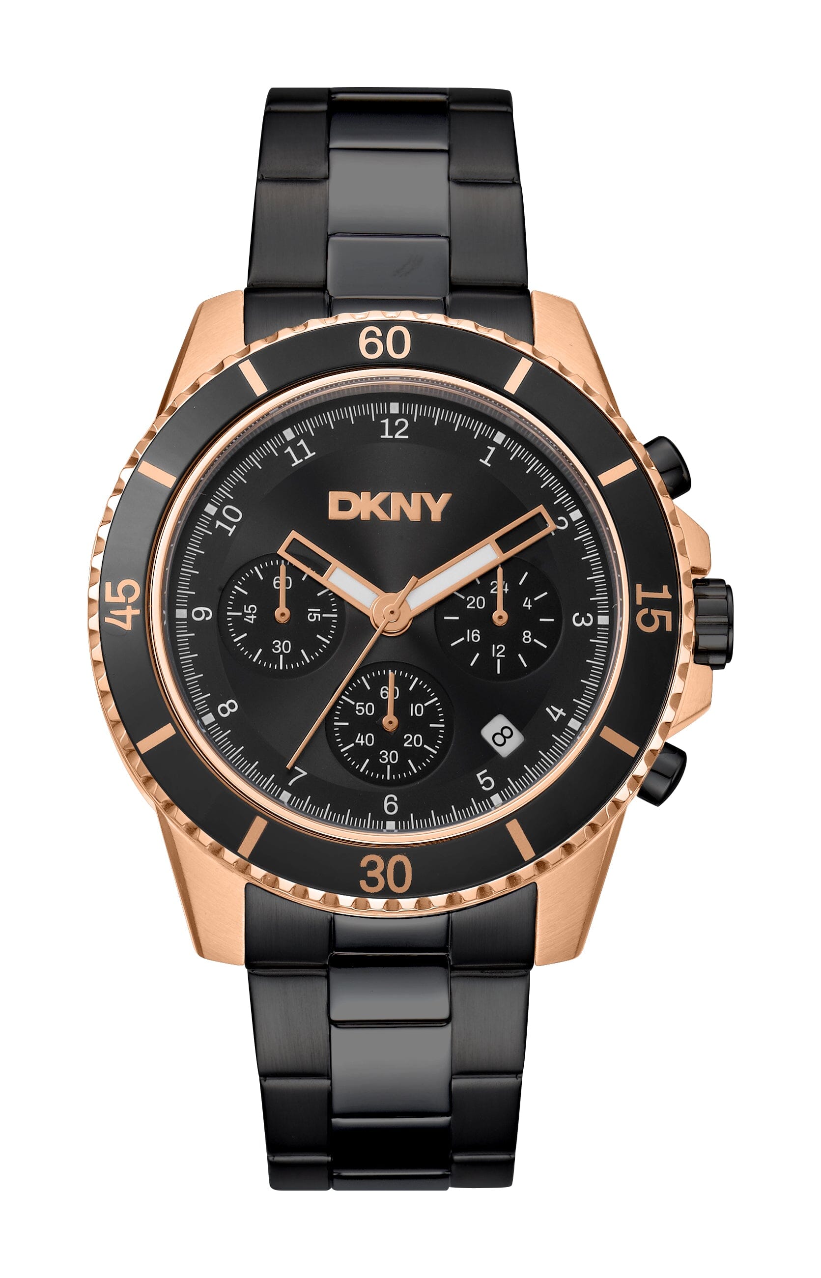 DK1G072M0065 DKNY Men's Rose Gold Chronograph Stainless Steel Watch 42mm Watches DKNY 