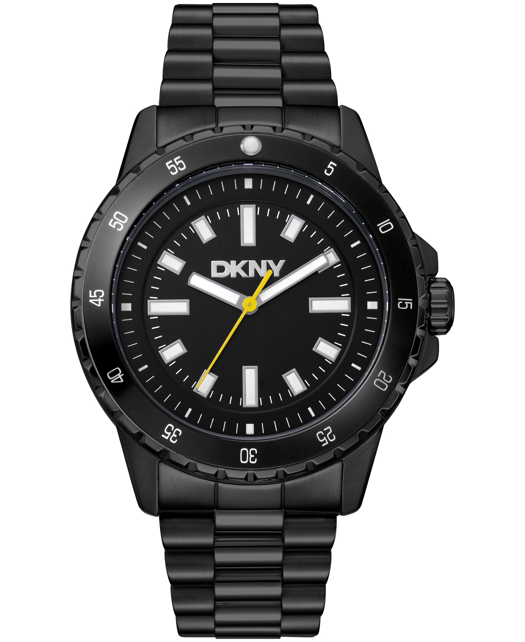 DK1G130M0085 DKNY Men's Sport Watch Black Stainless Steel Bracelet Watch 43mm Watches DKNY 