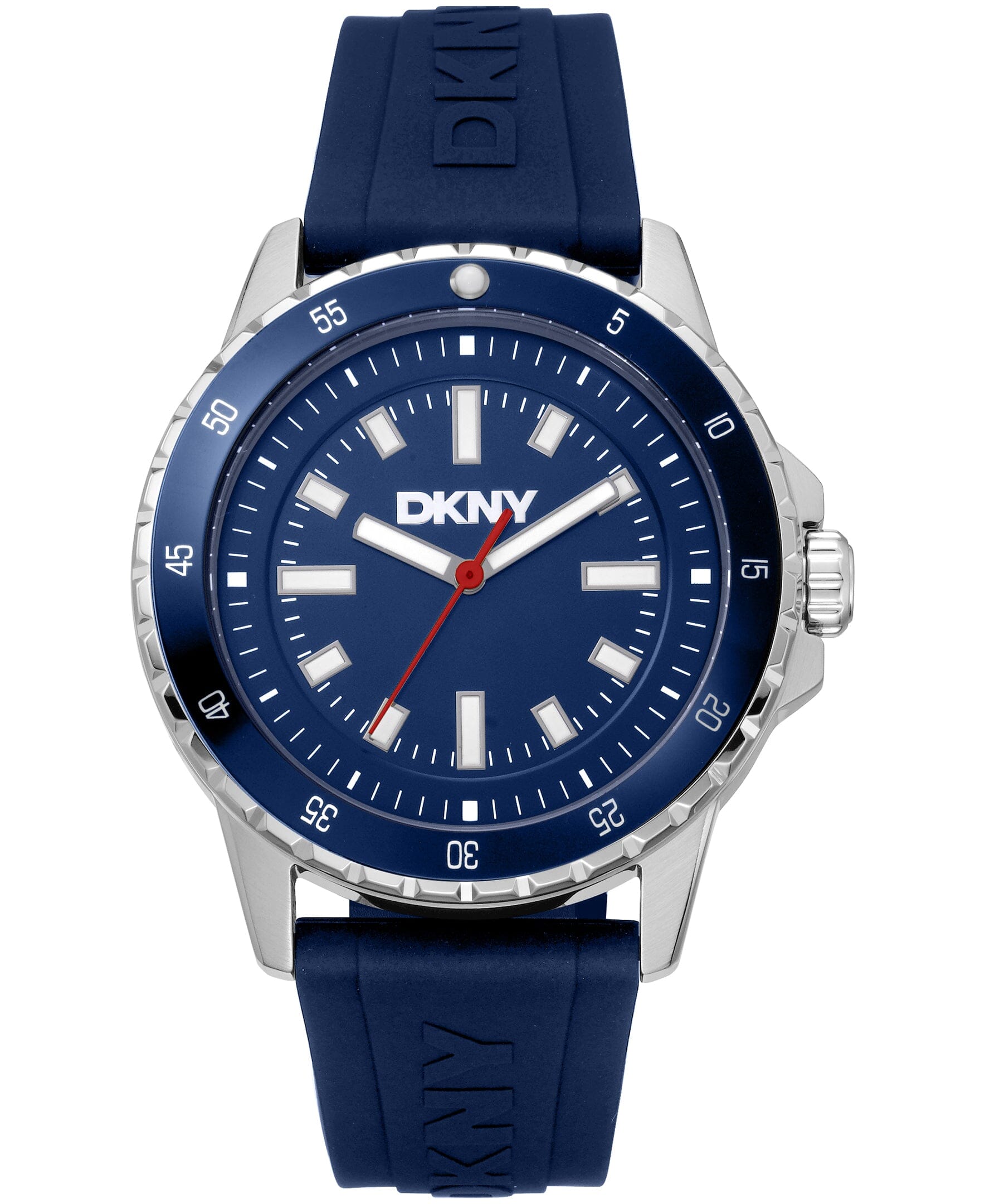 DK1G130P0025 DKNY Men's Sport Watch Dark Blue Silicone Strap 43mm Watches DKNY 