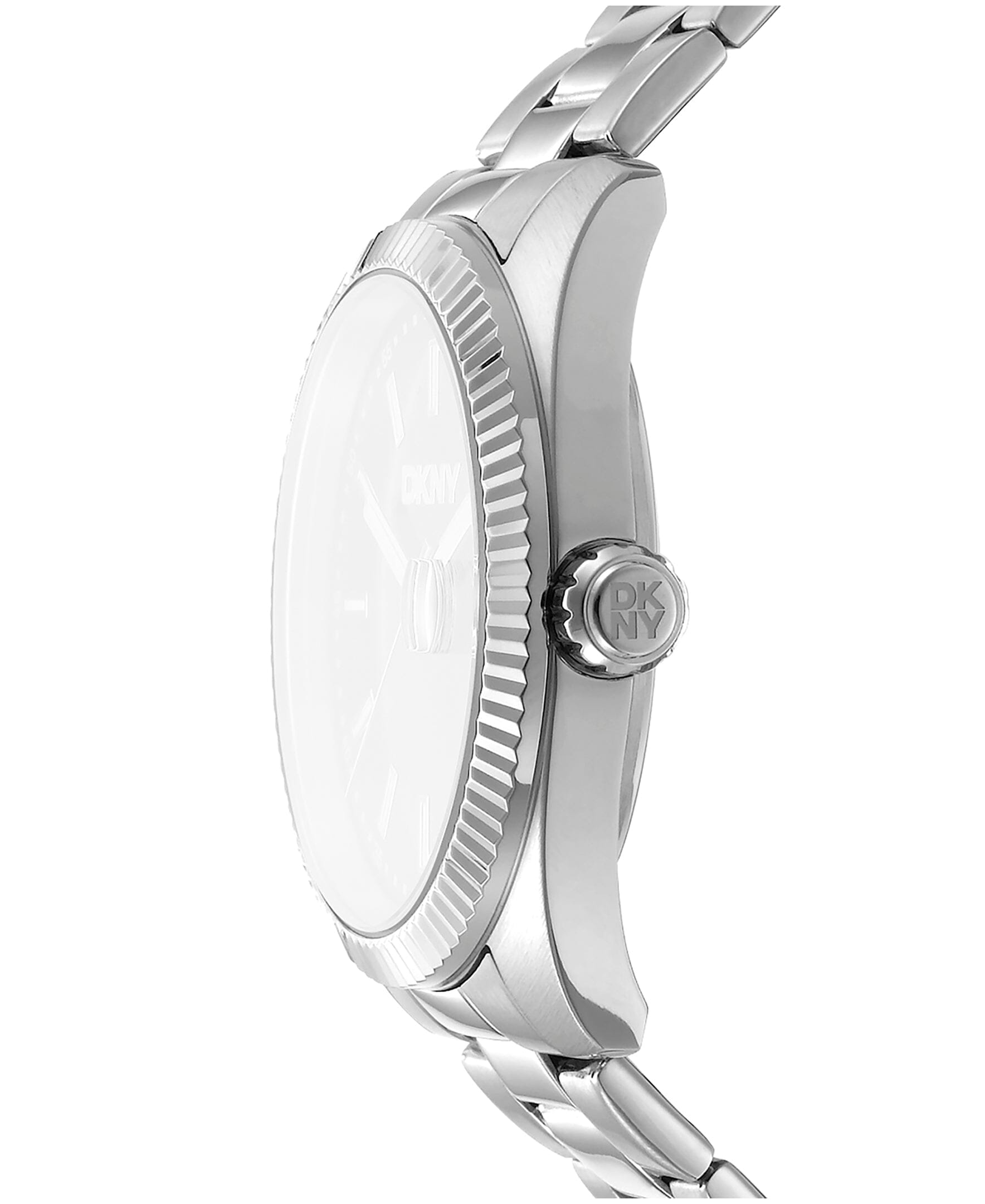 DK1G133M0065 DKNY Men's Date Fluted Bezel Stainless Steel Bracelet Watch 40mm Watches DKNY 