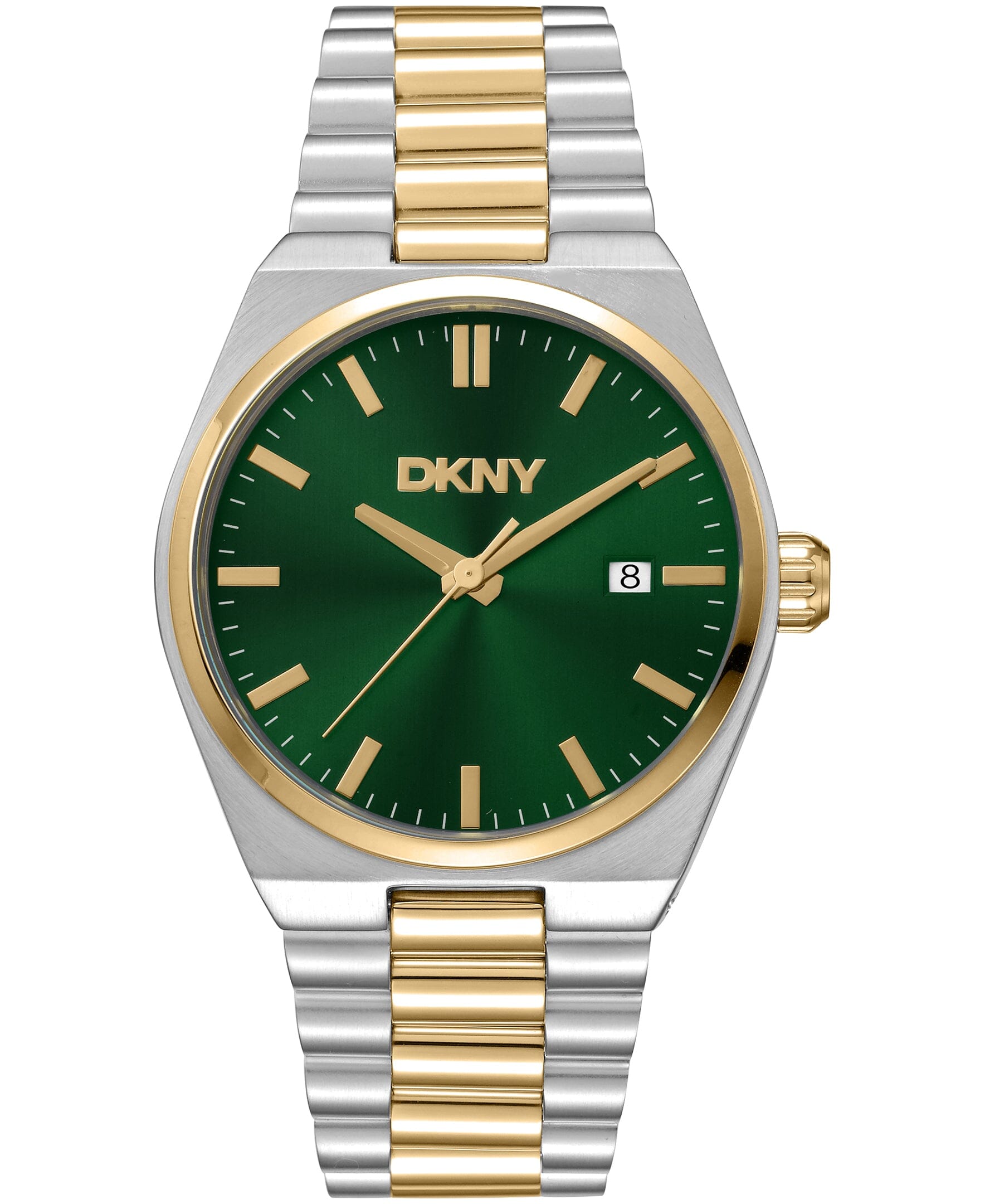 DK1G135M0085 DKNY Men's Date Two-Tone Gold Stainless Steel Bracelet Watch 40mm Watches DKNY 