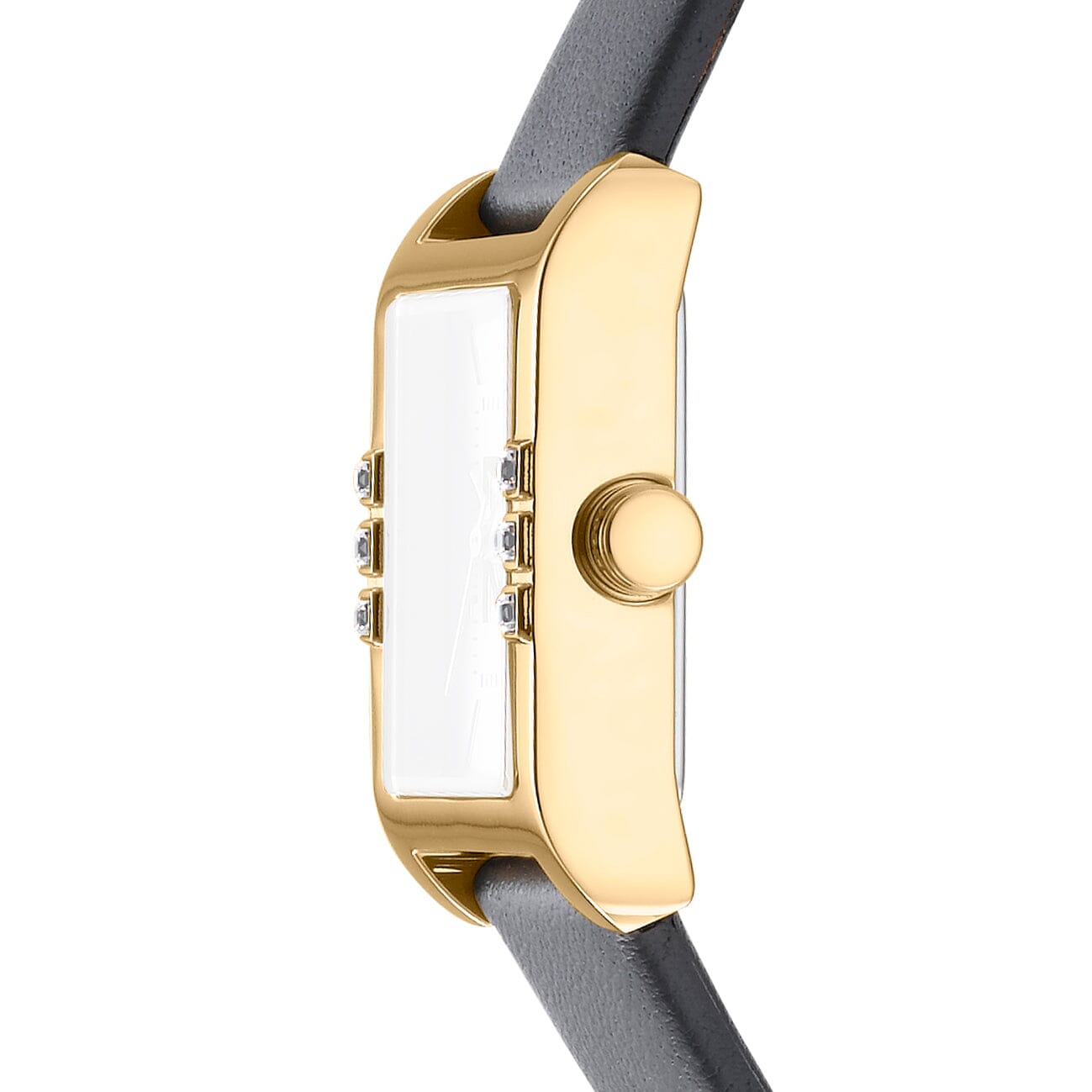 DK1L008L0025 DKNY Logo Silver Dial Stainless Steel Gold Women's Watch 22 x 29.5mm Watches DKNY 