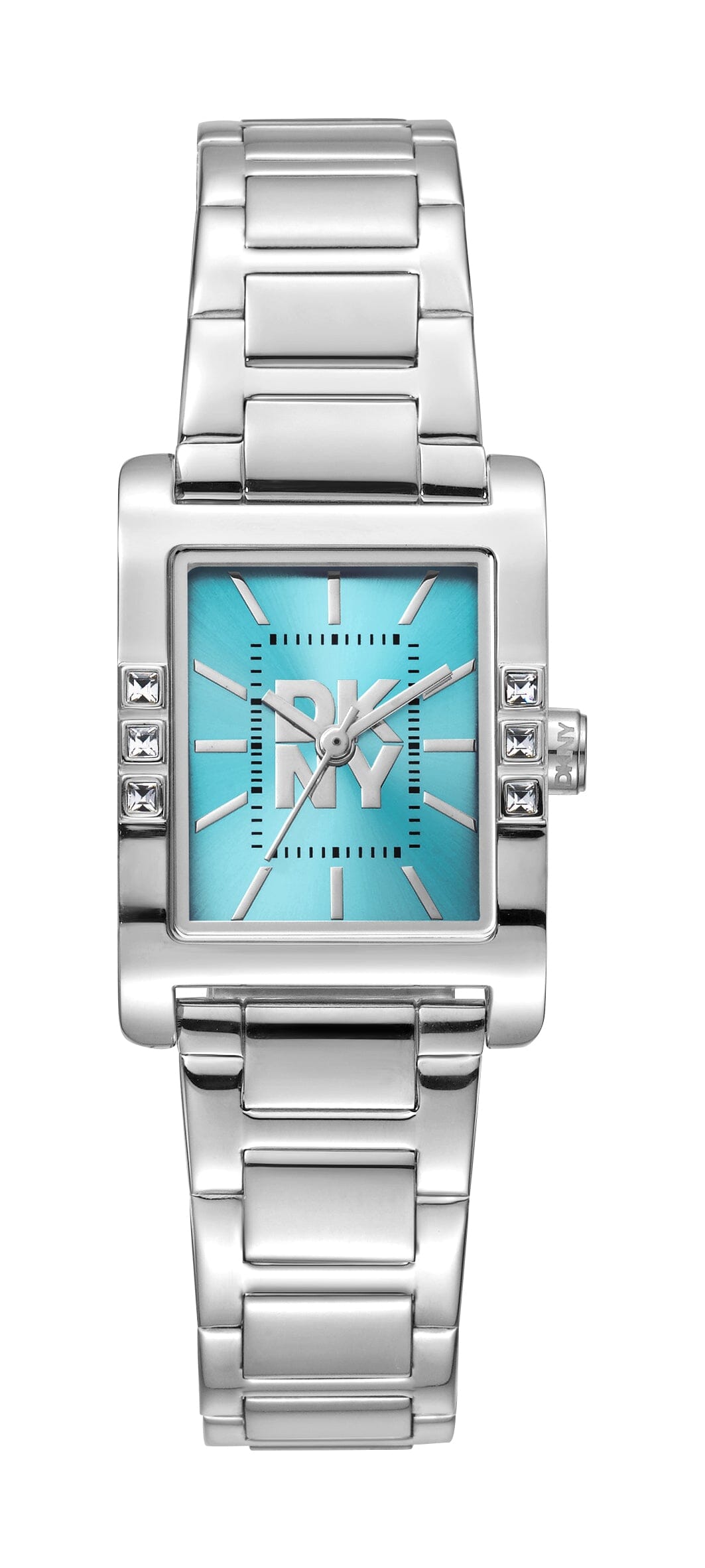 DK1L008M0055 DKNY Logo Blue Dial Stainless Steel Silver Women's Watch 22 x 29.5mm Watches DKNY 