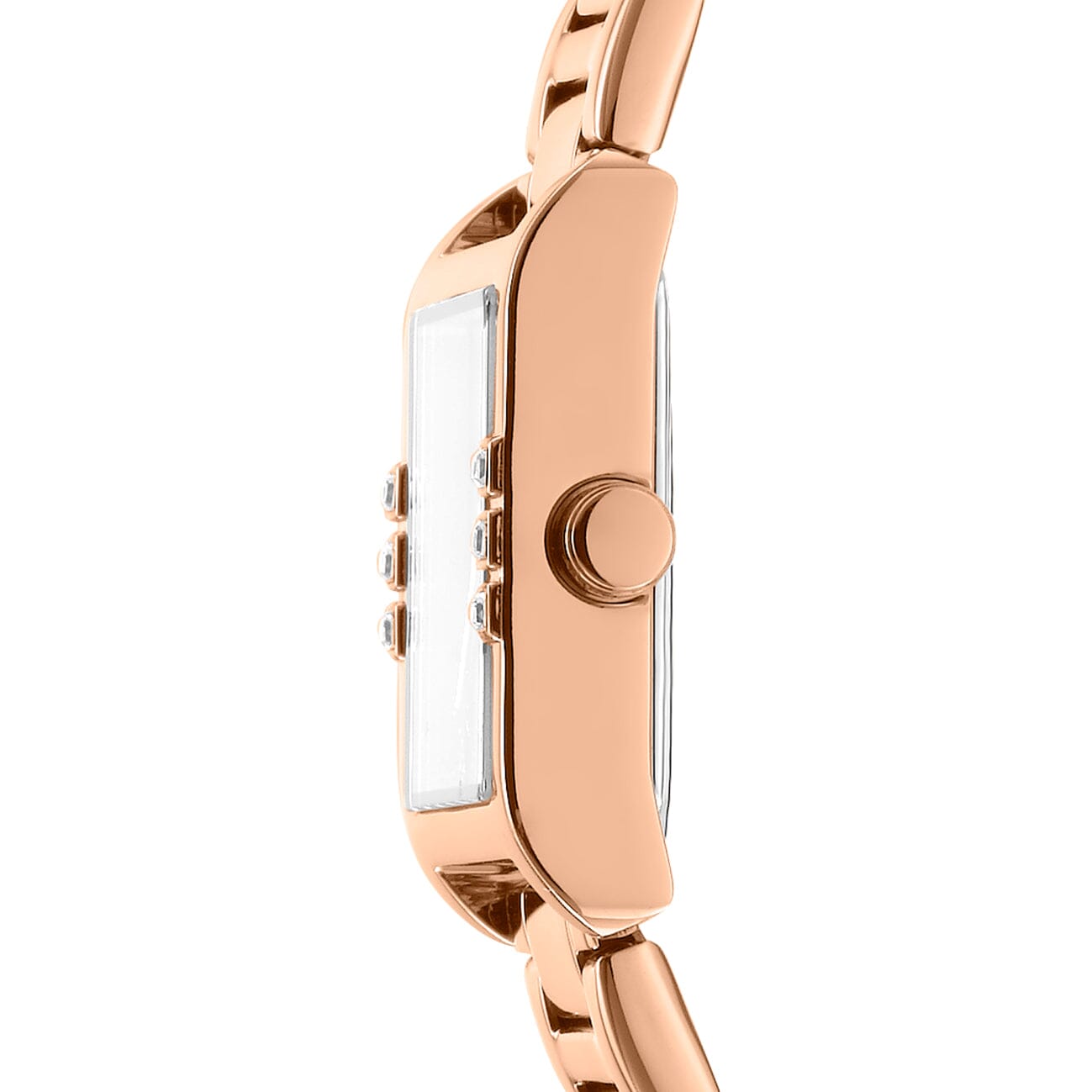 DK1L008M0075 DKNY Logo Silver Dial Stainless Steel Rose Gold Women's Watch 22 x 29.5mm Watches DKNY 