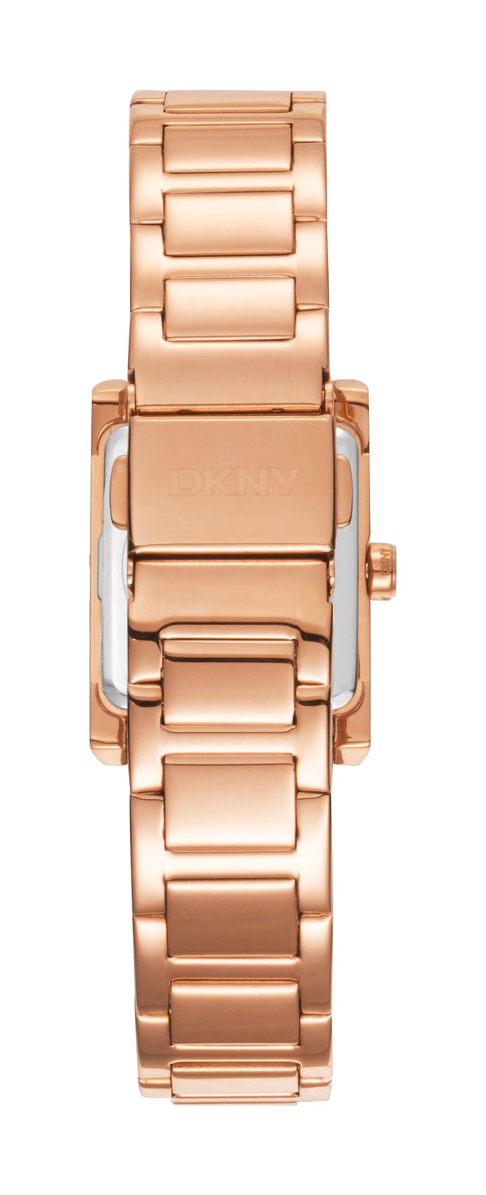 DK1L008M0075 DKNY Logo Silver Dial Stainless Steel Rose Gold Women's Watch 22 x 29.5mm Watches DKNY 