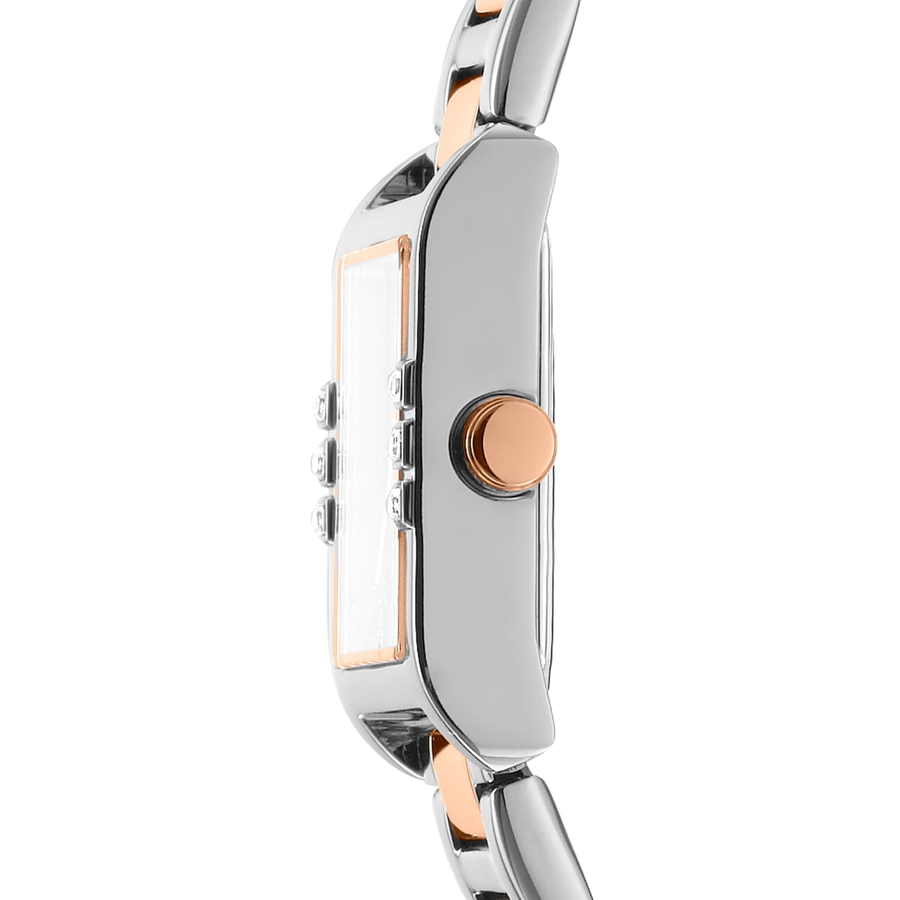 DK1L008M0095 DKNY Logo Dark Blue Dial Two Tone Silver & Rose Gold Women's Watch 22 x 29.5mm Watches DKNY 