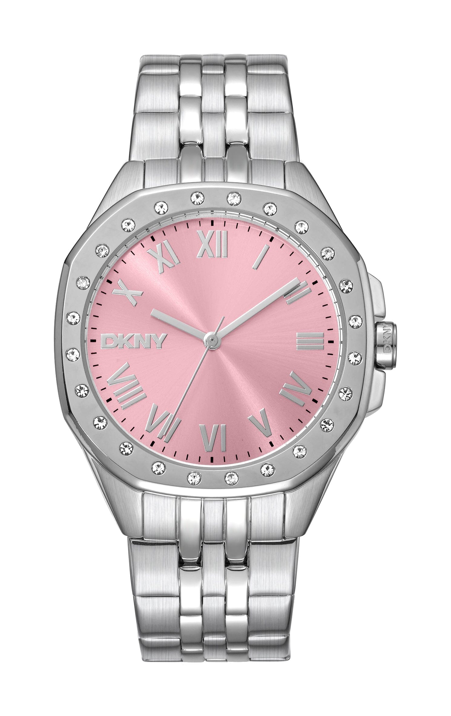 DK1L011M0035 DKNY Evening Rose Dial Stainless Steel Silver Women's Watch 36mm Watches DKNY 