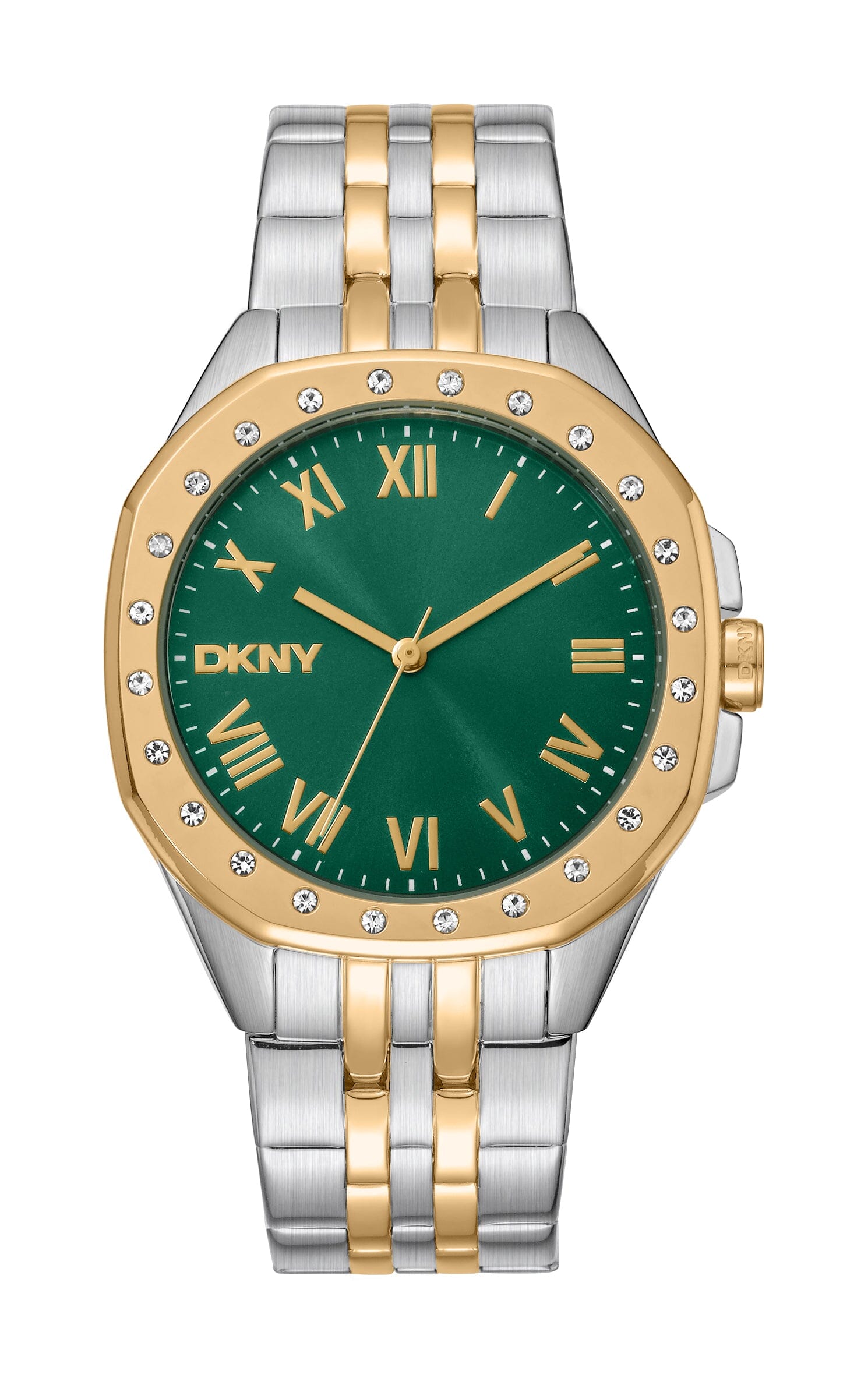 DK1L011M0075 DKNY Evening Dark Green Dial Two Tone Silver & Gold Women's Watch 36mm Watches DKNY 