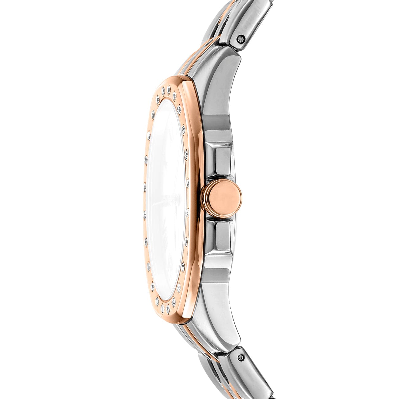 DK1L011M0085 DKNY Evening Silver Dial Two Tone Silver & Rose Gold Women's Watch 36mm Watches DKNY 