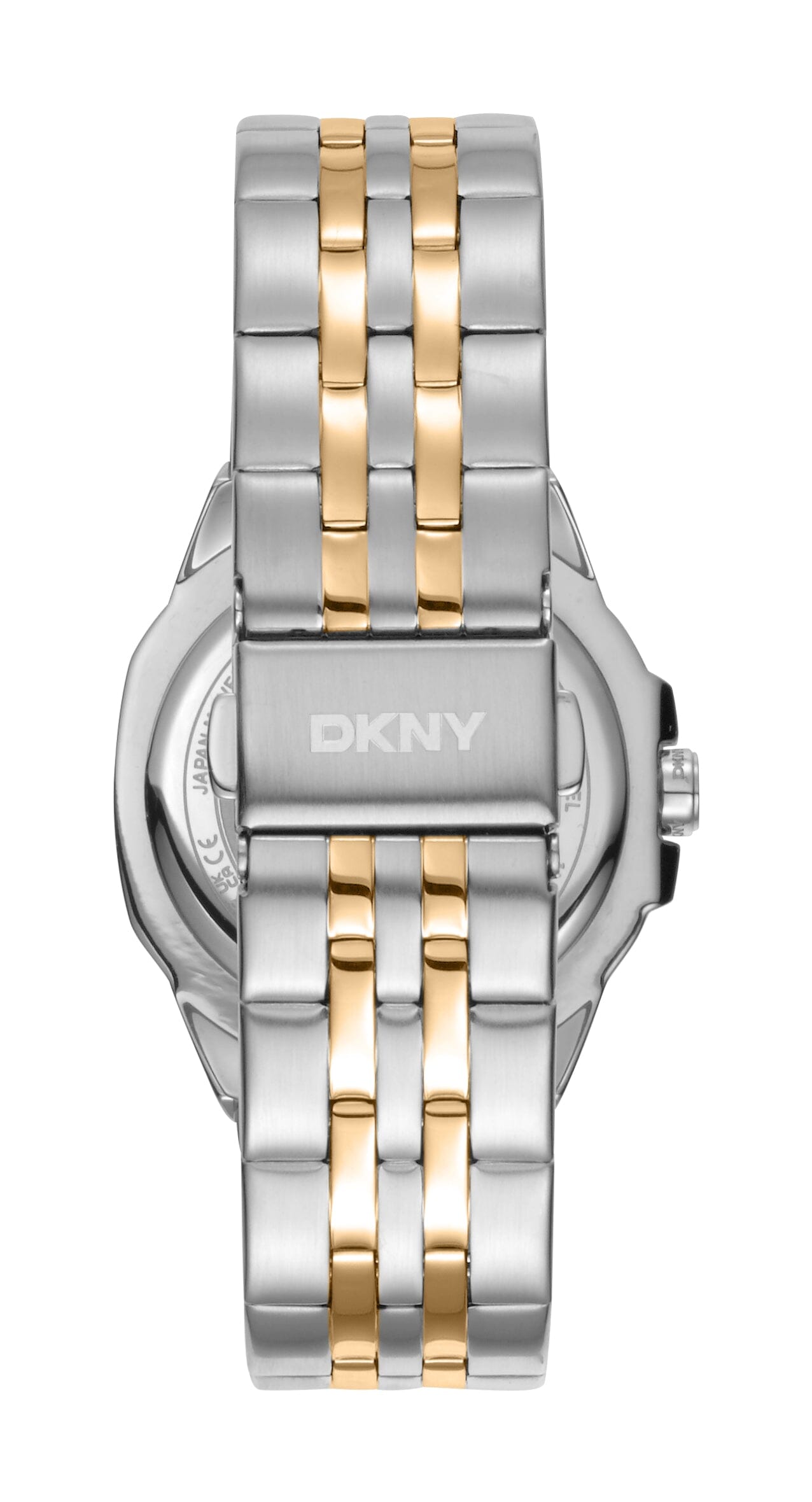 DK1L012M0085 DKNY Logo Silver Dial Two Tone Silver & Gold Women's Watch 34mm Watches DKNY 