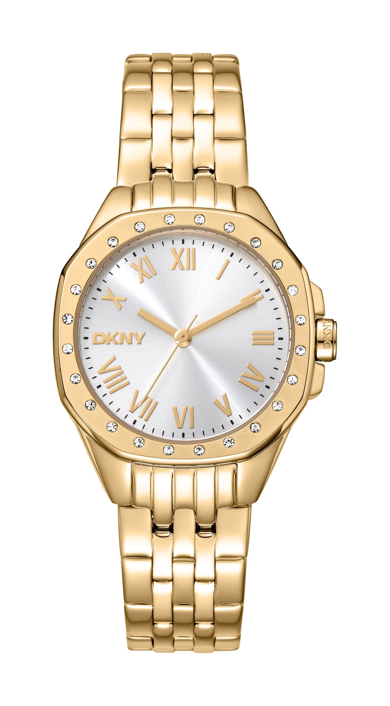 DK1L013M0065 DKNY Evening Silver Dial Stainless Steel Gold Women's Watch 30mm Watches DKNY 