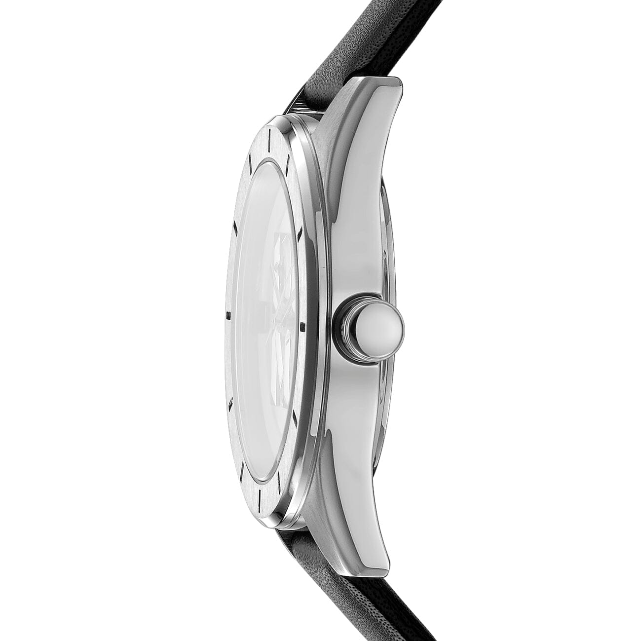 DK1L016L0015 DKNY Logo Silver White Dial Leather Strap Women's Watch 34mm Watches DKNY 