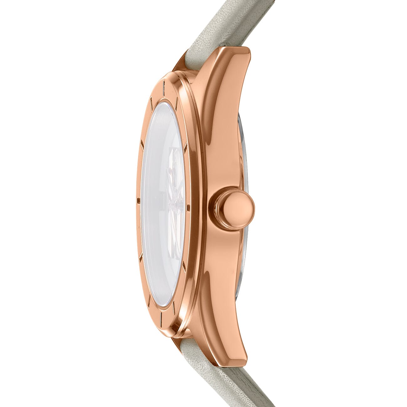 DK1L016L0035 DKNY Logo Silver White Dial Rose Gold Women's Watch 34mm Watches DKNY 