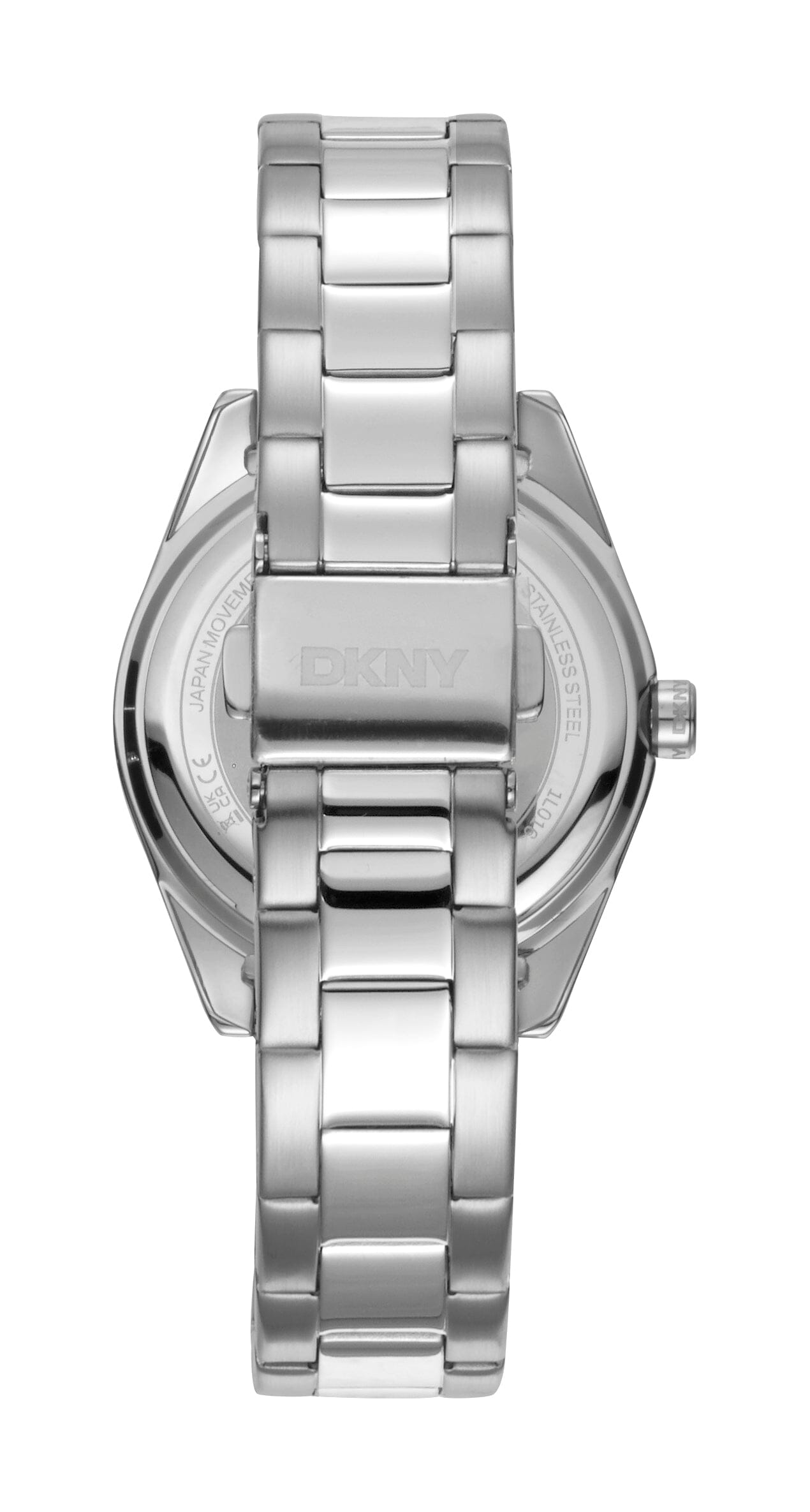 DK1L016M0045 DKNY Logo Silver White Dial Stainless Steel Women's Watch 34mm Watches DKNY 