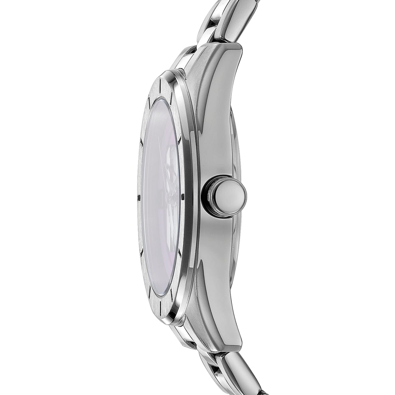 DK1L016M0045 DKNY Logo Silver White Dial Stainless Steel Women's Watch 34mm Watches DKNY 