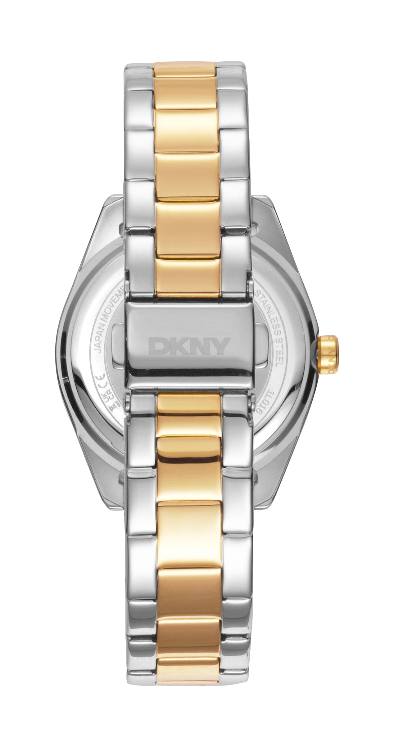 DK1L016M0095 DKNY Logo Dark Green Dial Two Tone Silver & Gold Women's Watch 34mm Watches DKNY 