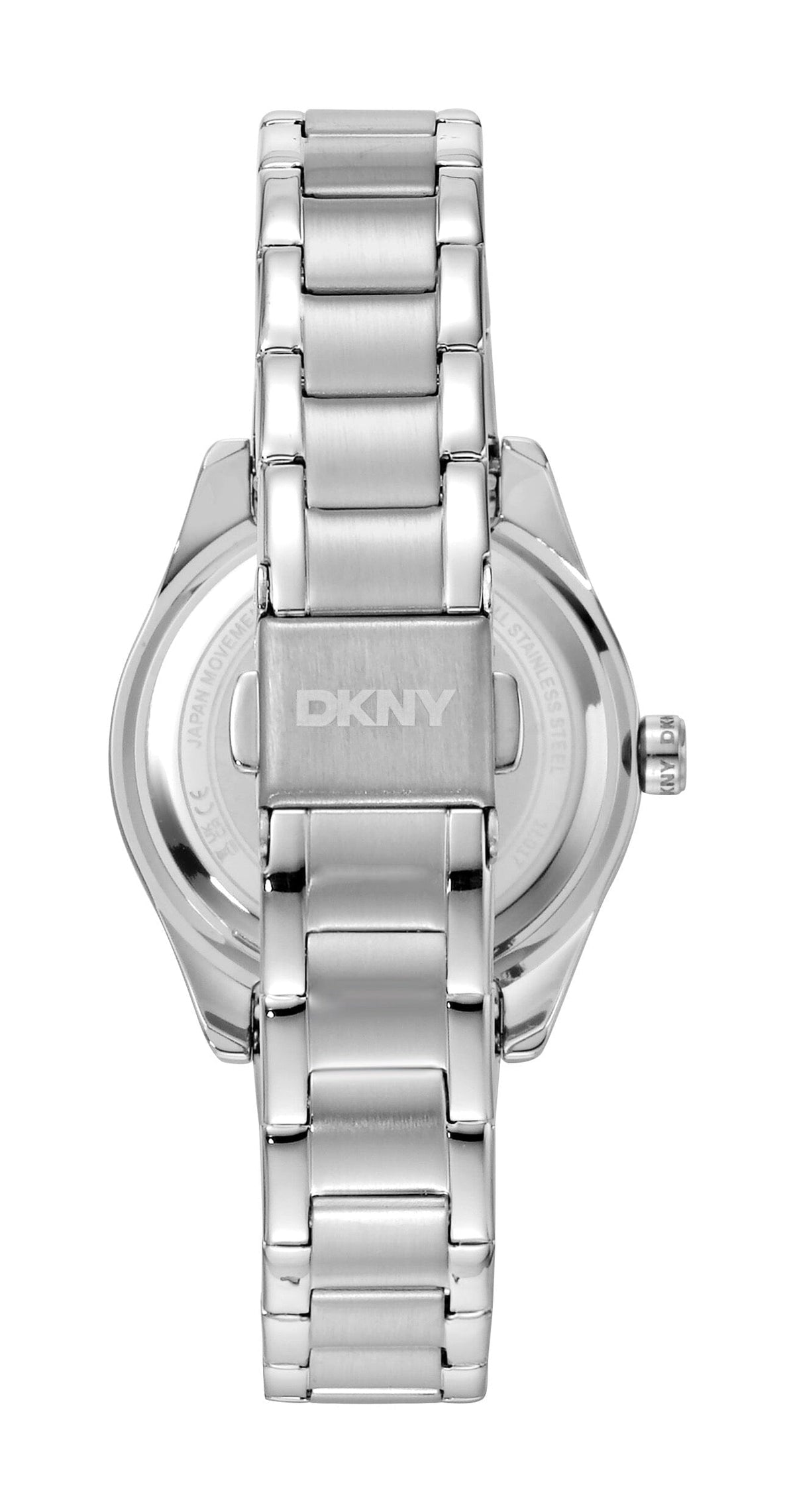 DK1L017M0325 DKNY Women's Logo Dark Blue Dial Silver Stainless Steel Bracelet Watch DKNY 