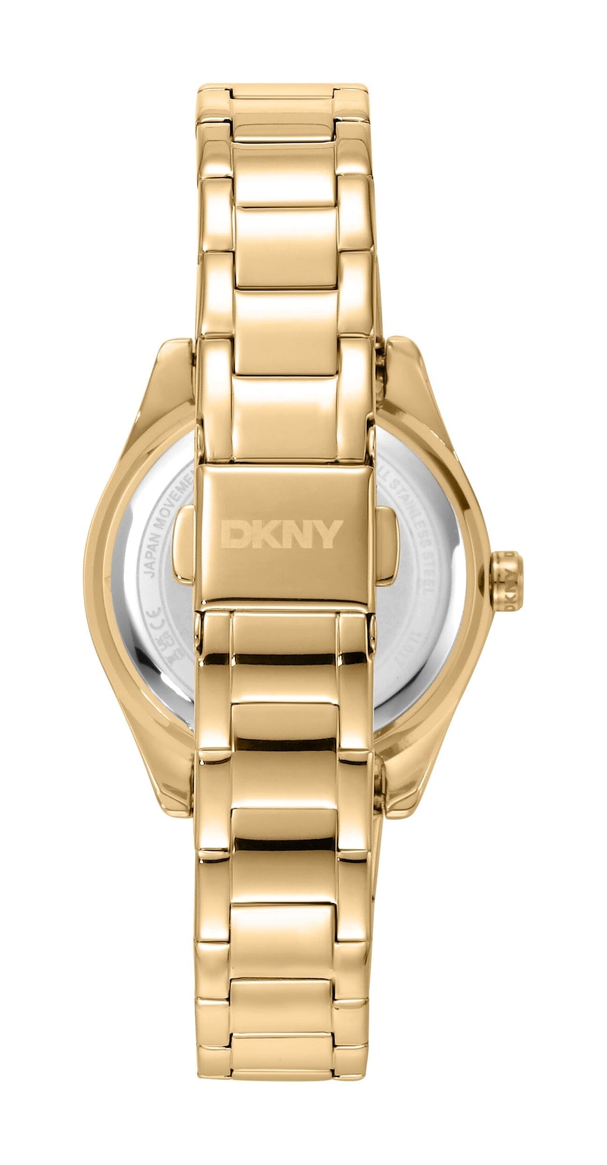 DK1L017M0335 DKNY Women's Logo Silver Dial Gold Stainless Steel Bracelet Watch DKNY 