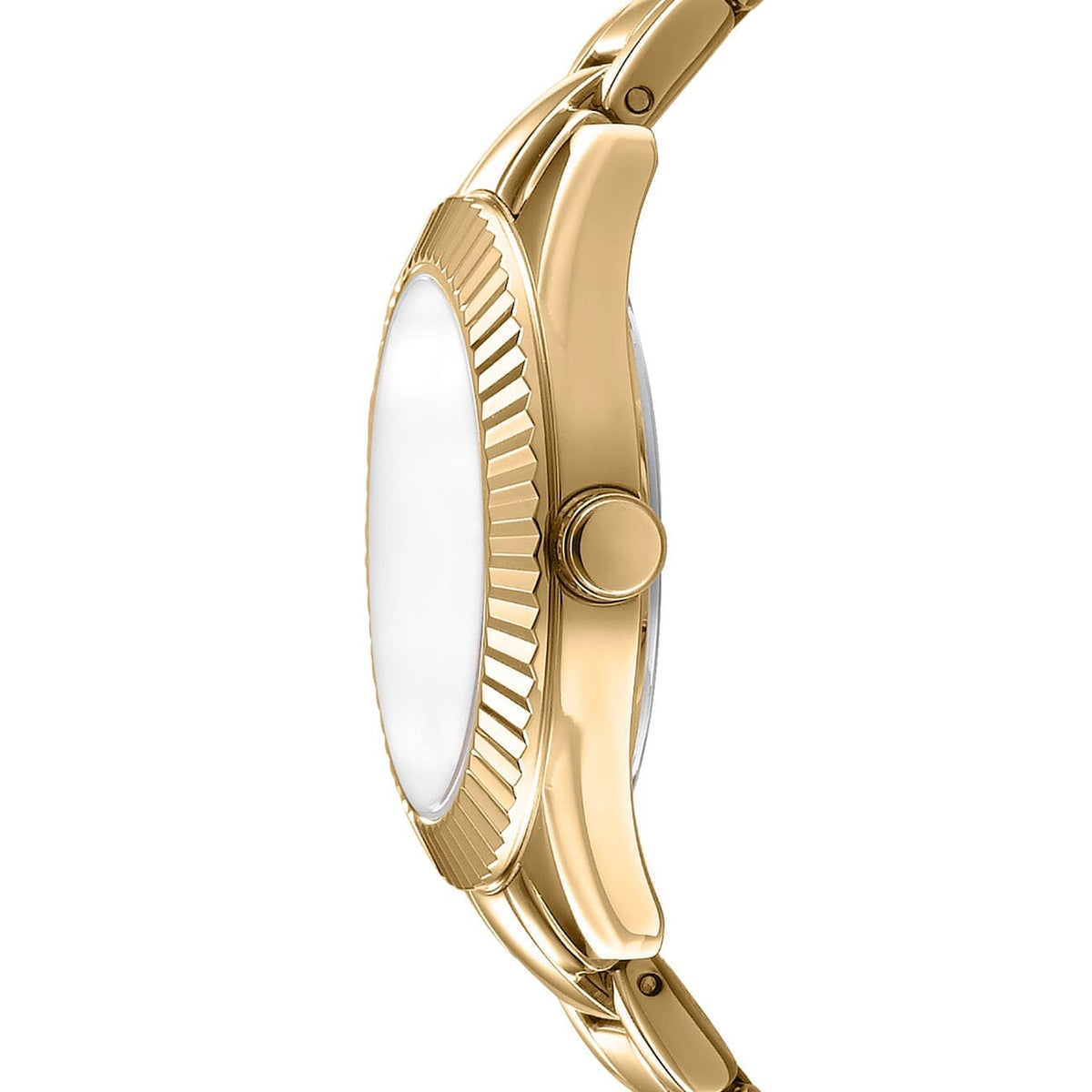 DK1L017M0335 DKNY Women's Logo Silver Dial Gold Stainless Steel Bracelet Watch DKNY 