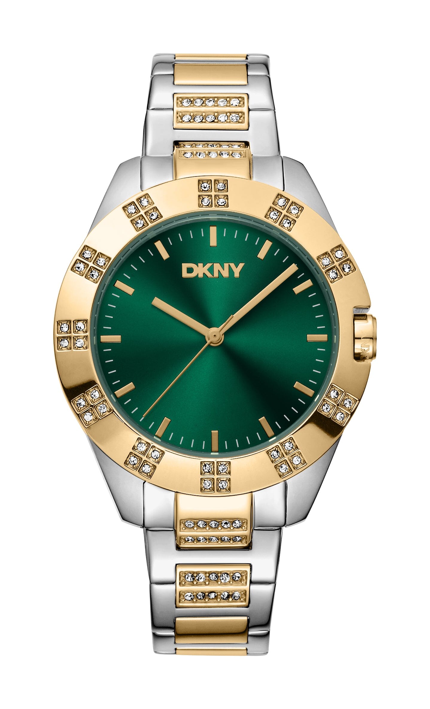 DK1L019M0065 DKNY Evening Dark Green Dial Two Tone Silver & Gold Women's Watch 36mm Watches DKNY 