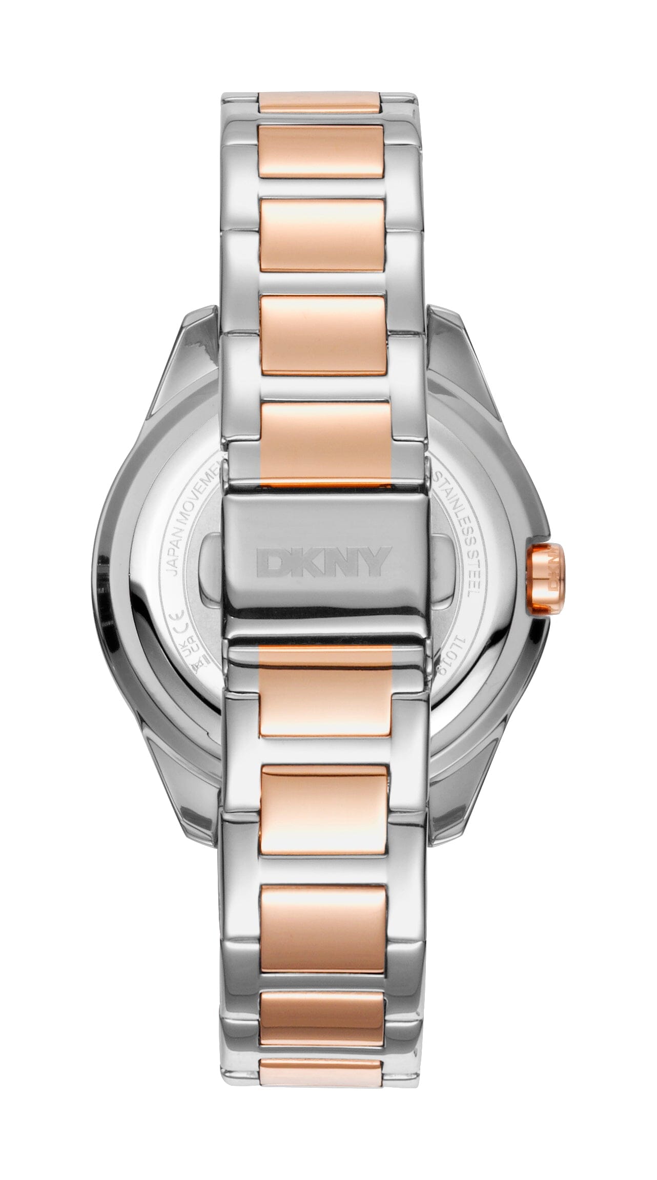 DK1L019M0075 DKNY Evening Silver Dial Two Tone Silver & Rose Gold Women's Watch 36mm Watches DKNY 