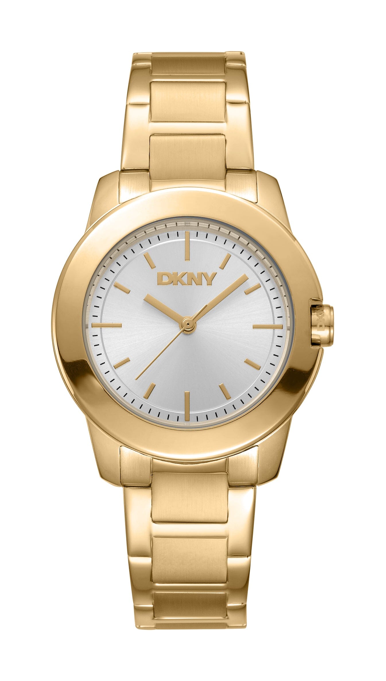 DK1L020M0045 DKNY Everyday Silver Dial Stainless Steel Gold Women's Watch 32mm Watches DKNY 