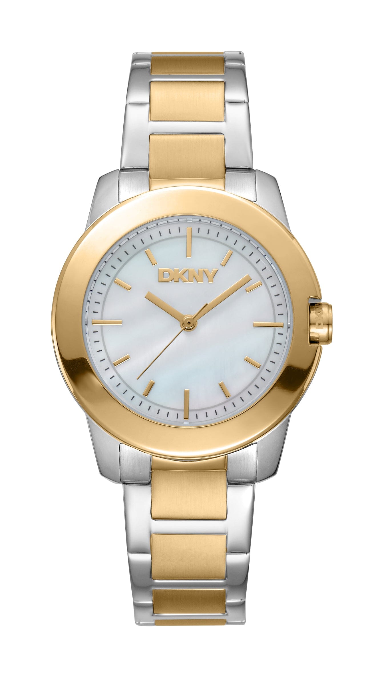 DK1L020M0065 DKNY Everyday White MOP Dial Two Tone Silver & Gold Women's Watch 32mm Watches DKNY 