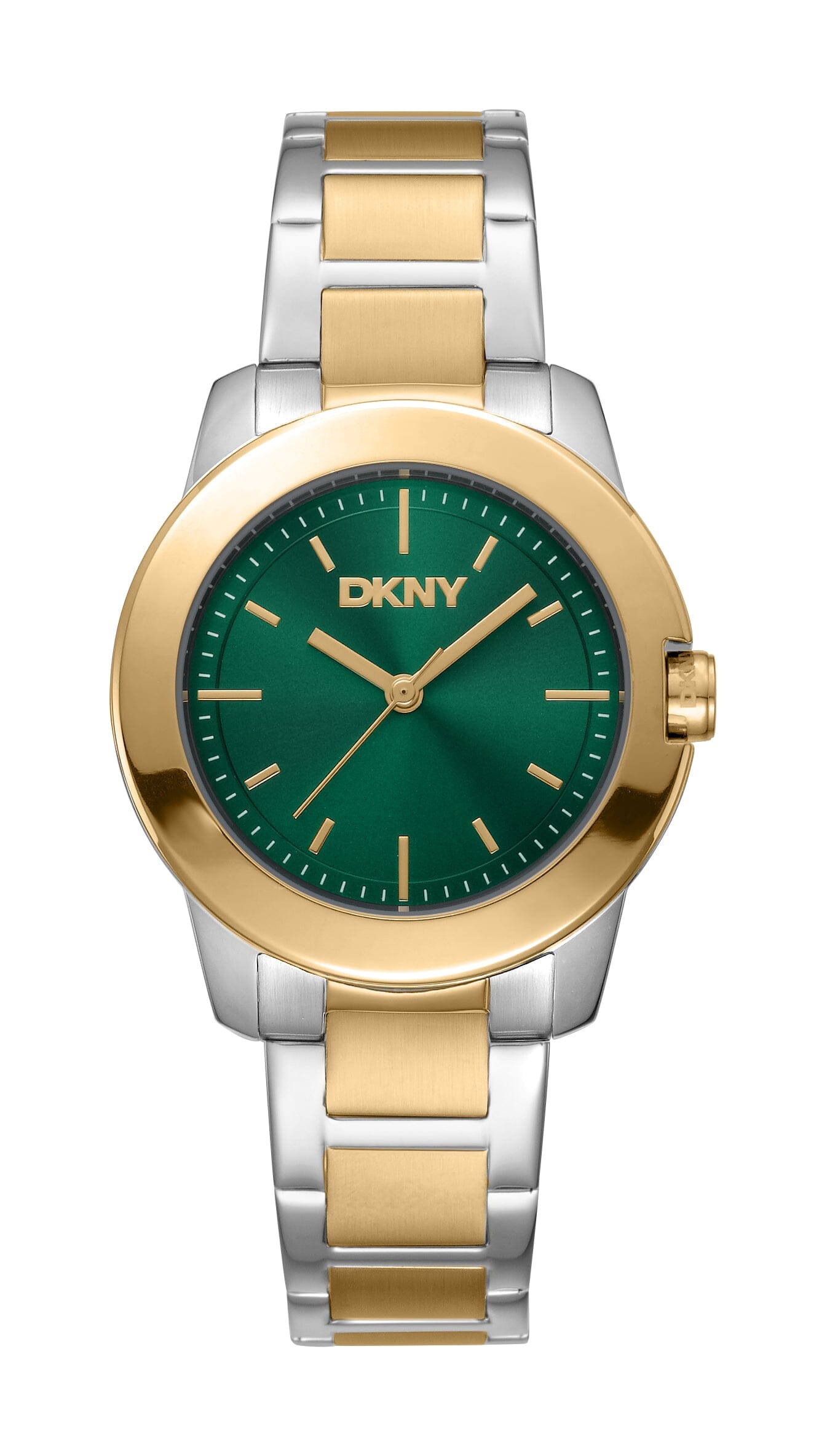 DK1L020M0075 DKNY Everyday Dark Green Dial Two Tone Silver & Gold Women's Watch 32mm Watches DKNY 
