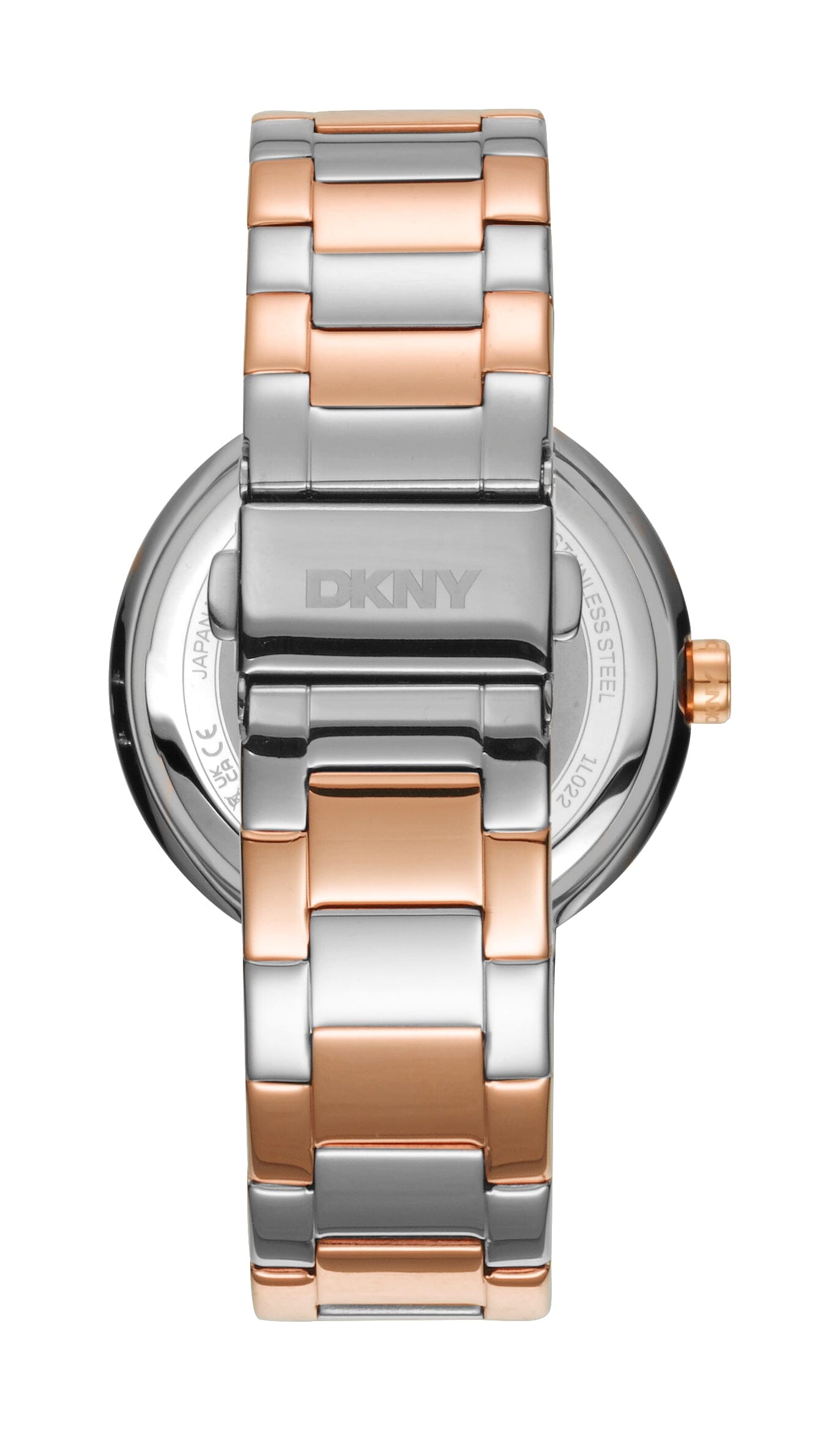 DK1L022M0075 DKNY Active Dark Blue Dial Two Tone Silver & Rose Gold Women's Watch 38mm Watches DKNY 