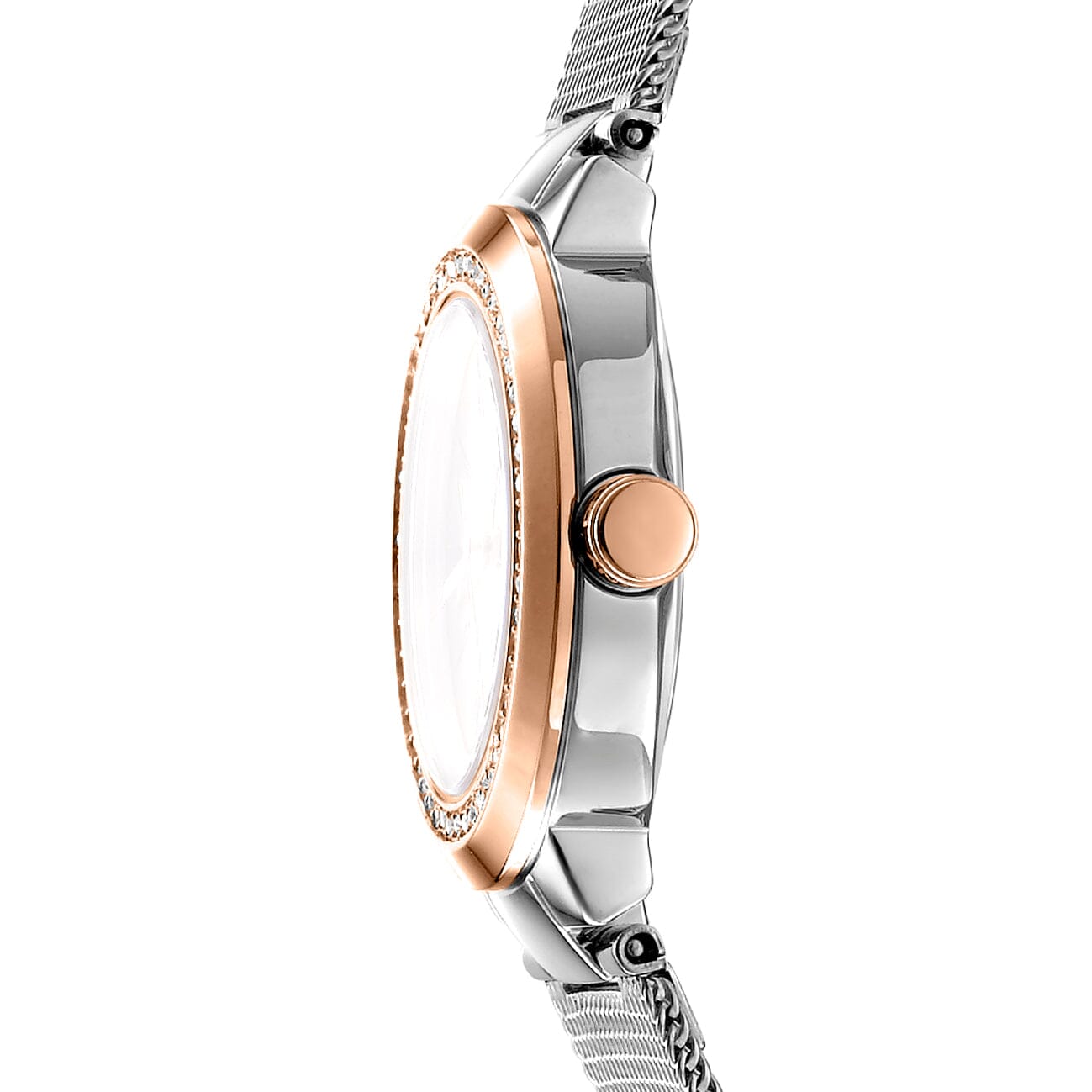 DK1L024M0055 DKNY Evening Silver Dial Two Tone Silver & Rose Gold Women's Watch 28mm Watches DKNY 