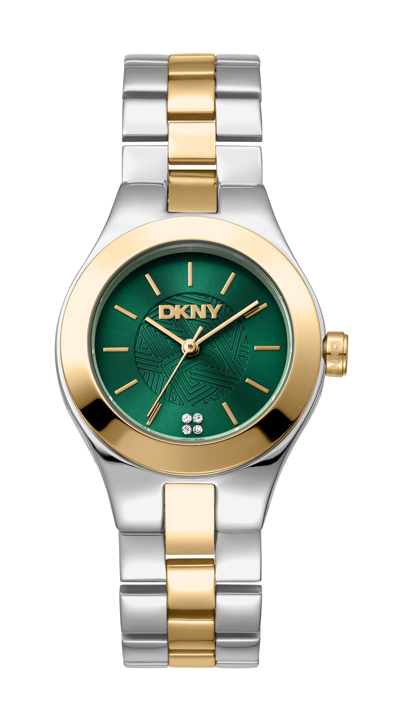 DK1L026M0055 DKNY Urban Dark Green Dial Two Tone Silver & Gold Women's Watch 30mm Watches DKNY 