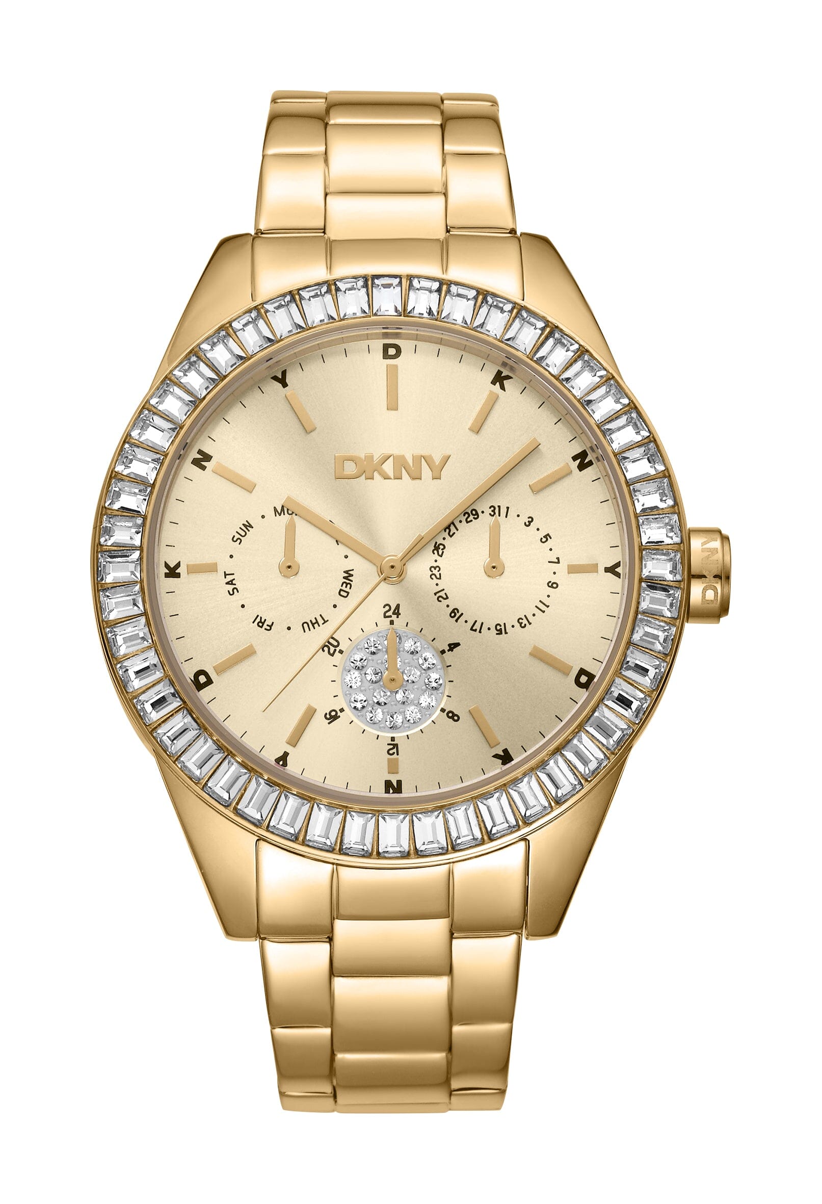 DK1L027M0045 DKNY Evening Champagne Dial Stainless Steel Gold Women's Watch 40mm Watches DKNY 