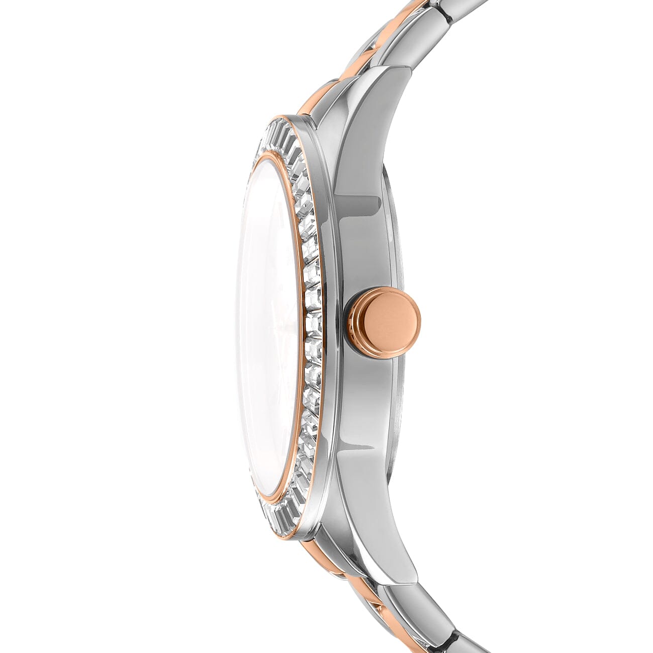 DK1L027M0085 DKNY Evening Silver Dial Two Tone Silver & Rose Gold Women's Watch 40mm Watches DKNY 