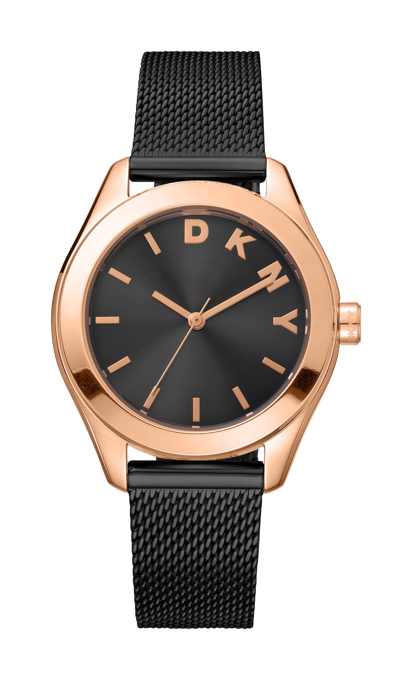 DK1L032M0065 DKNY Everyday Black Dial Rose Gold Women's Watch 34mm Watches DKNY 